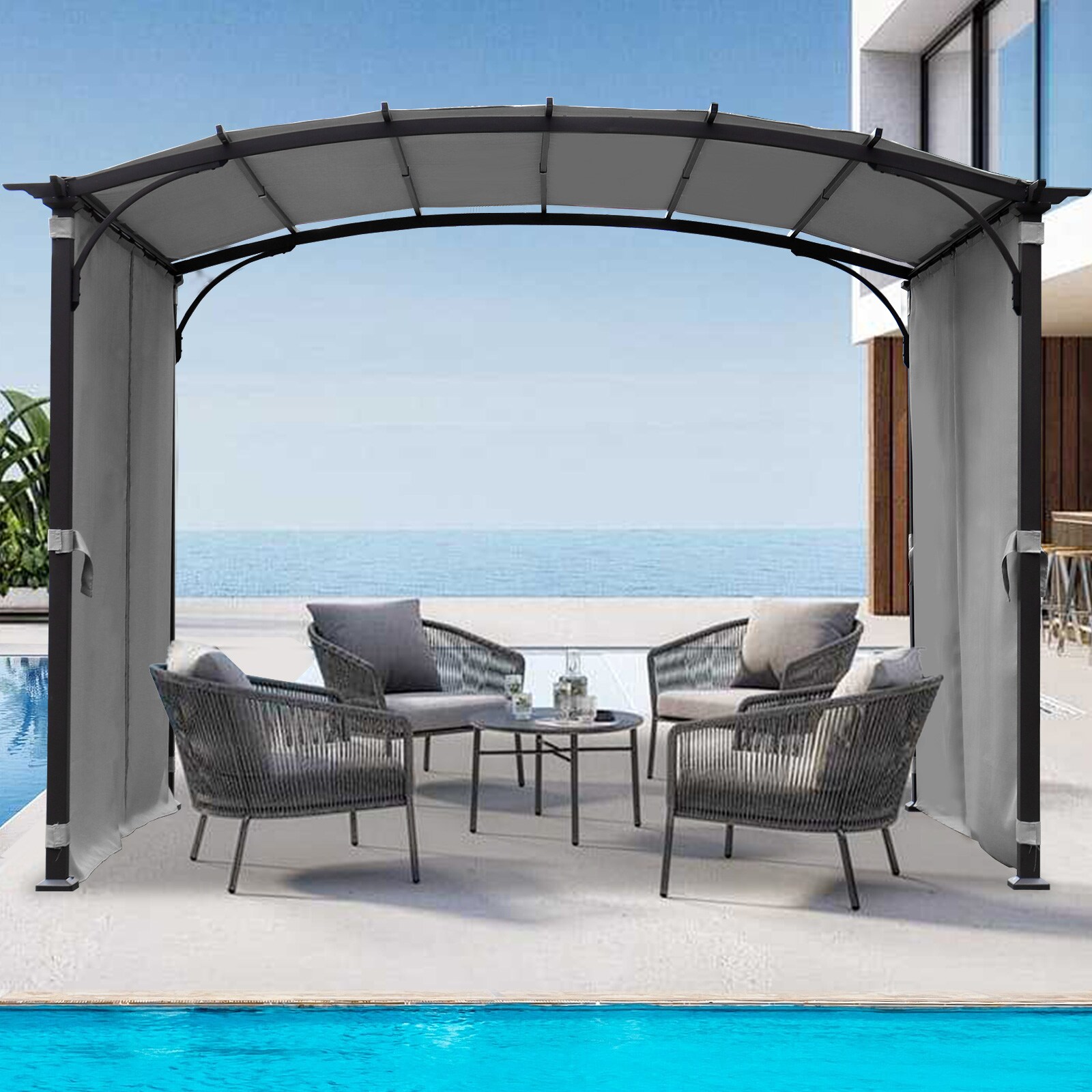 AHIOU HOME ZAAHG-S00053PG Wood-Resin-Gazebos - View #2