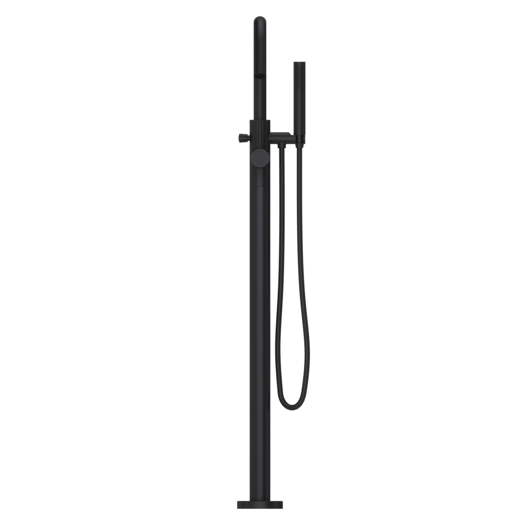 Matte Black Freestanding Tub Filler with Hand Shower