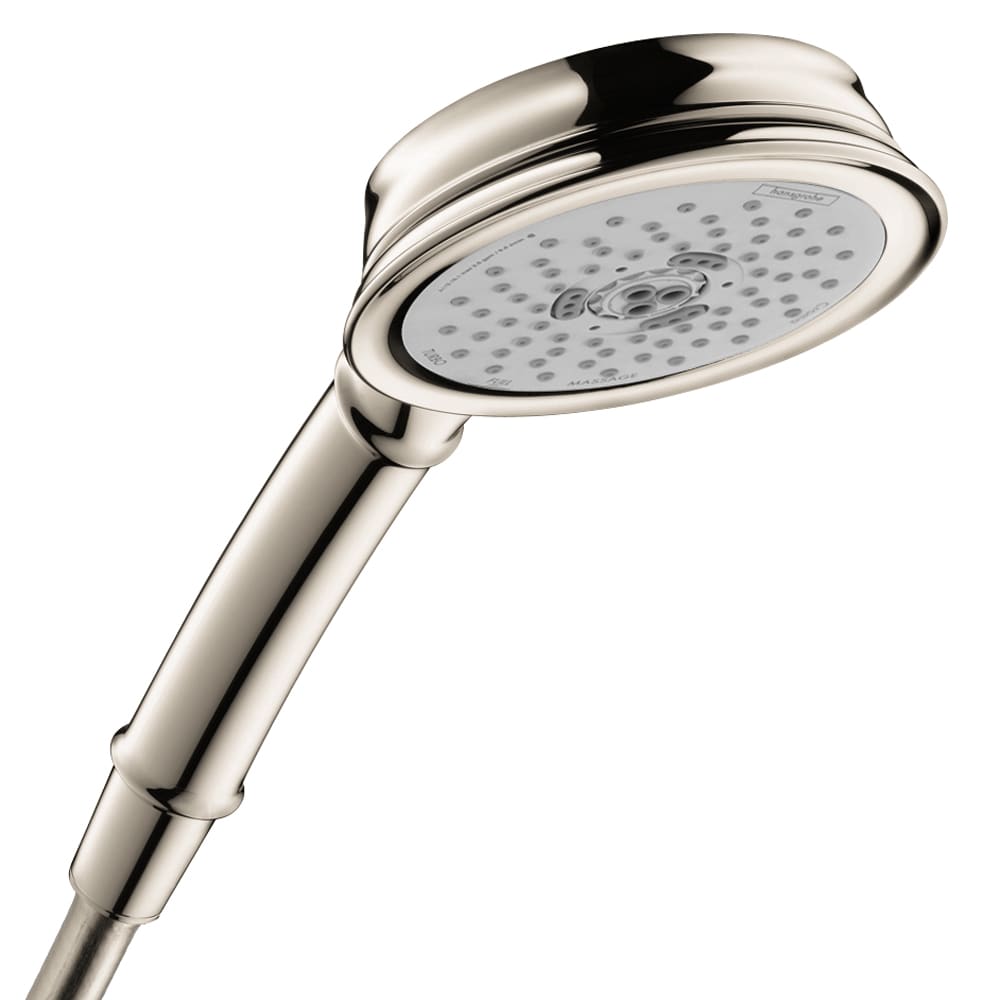 Hansgrohe 04072830 3.0 -Spray Polished nickel 4.5-in Round Handheld Filtered Shower Head 2.5 GPM