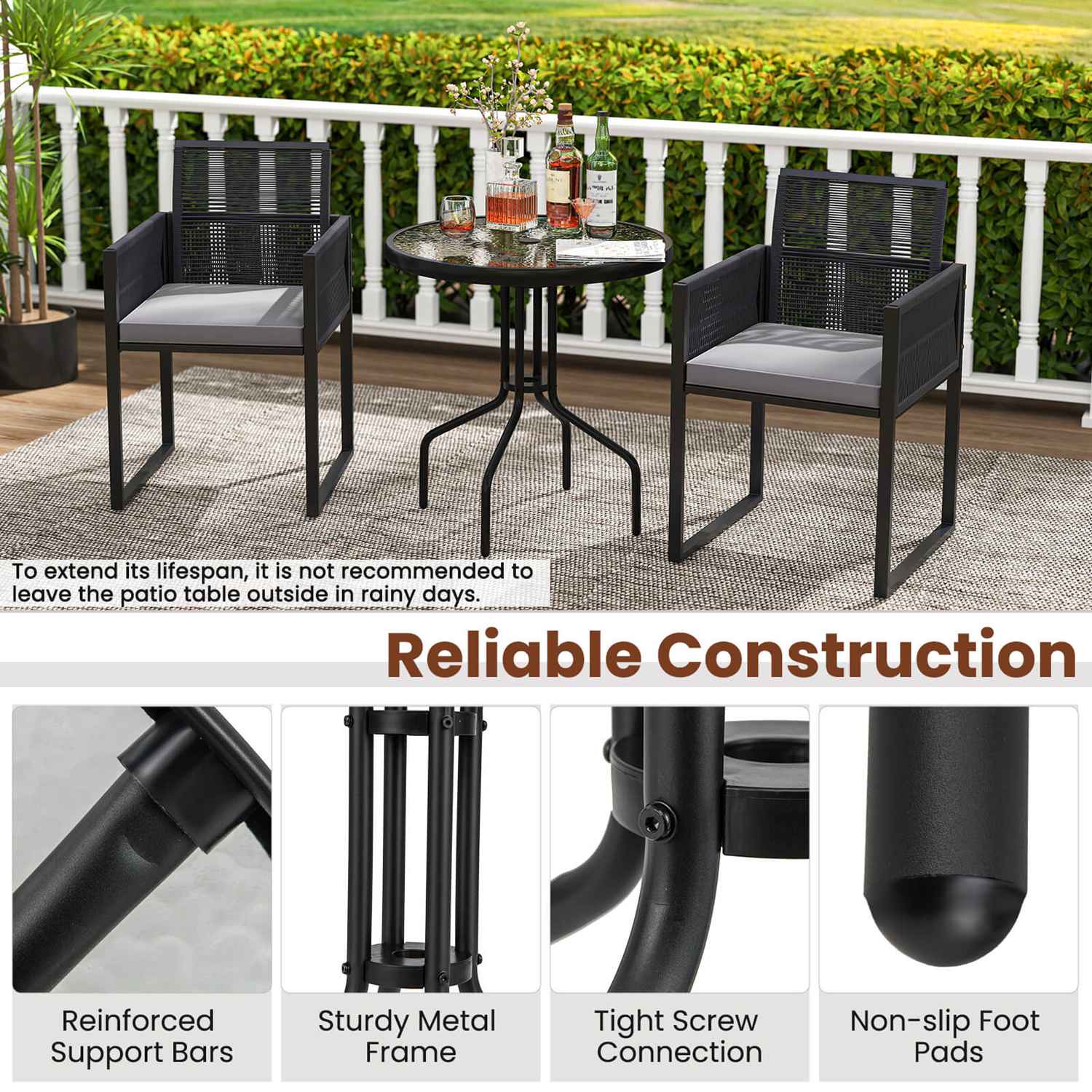 Costway HCST07327 Patio-Tables - View #9