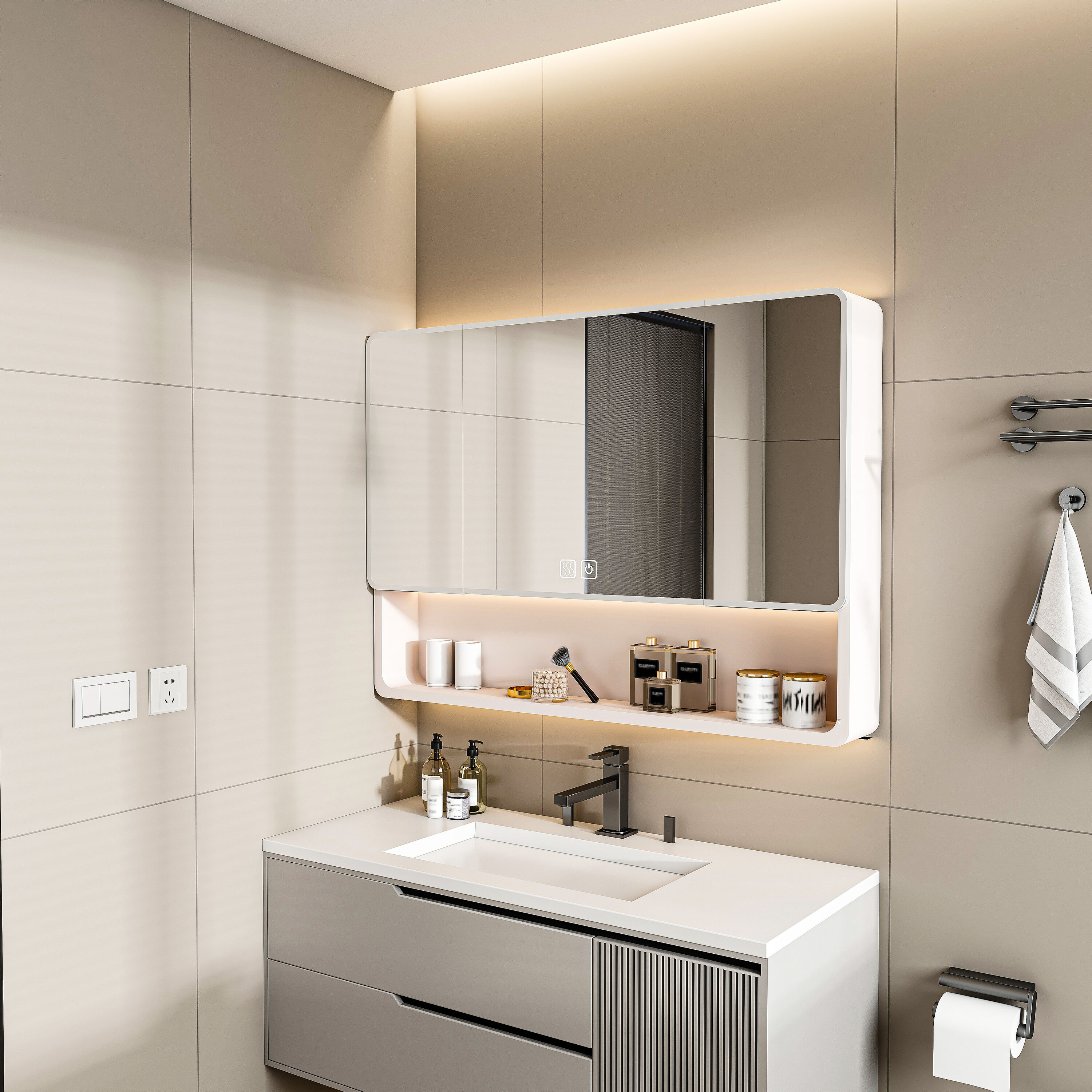 LOVMOR SF-R-W2700P269441 Bathroom-Medicine-Cabinets - View #2