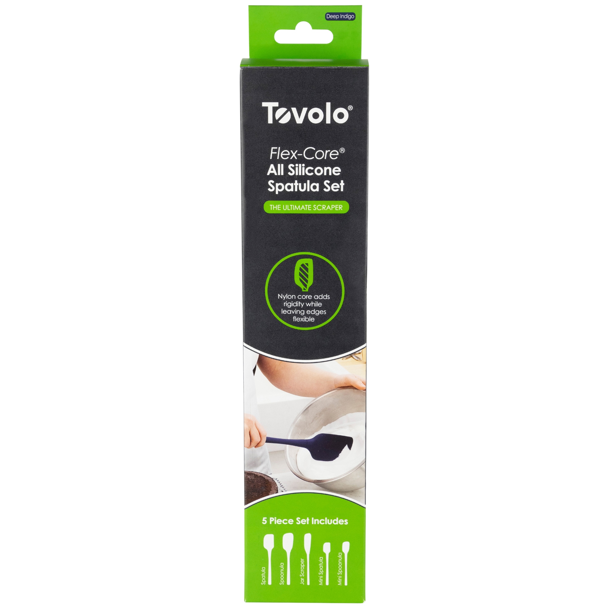 Tovolo Flex-Core All Silicone Jar Scraper Scooper Spatula