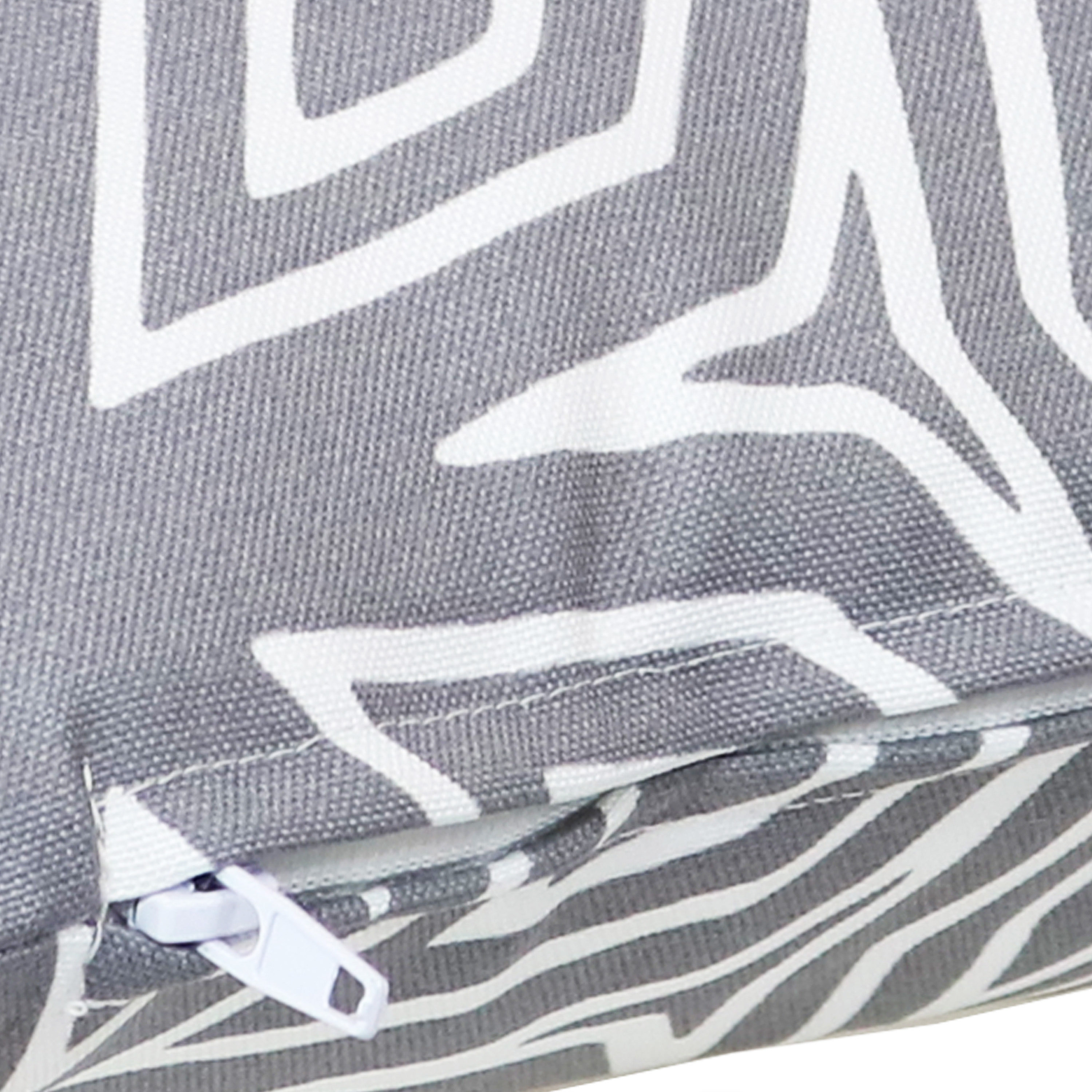 Gray Geometric 17" Square Indoor/Outdoor Throw Pillow Set