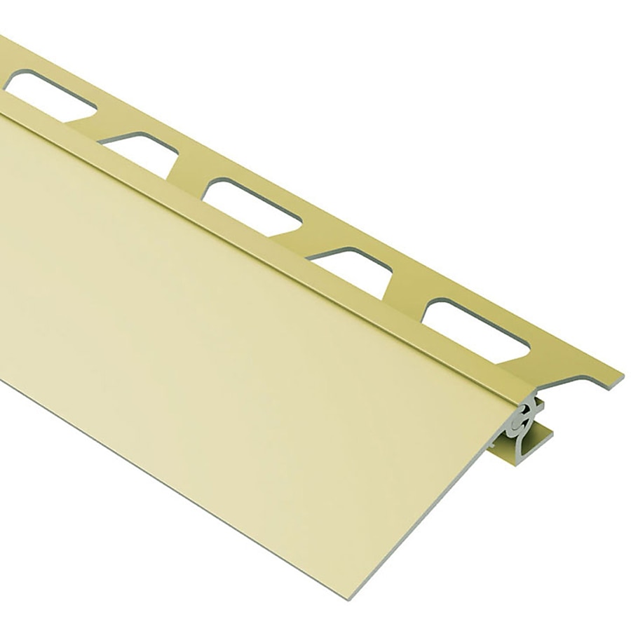 Schluter Systems Reno-V 0.375-in W x 98.5-in L Satin Anodized Aluminum Reducer Tile Edge Trim Schluter Systems Reno-V 0.375-in W x 98.5-in L Satin Anodized Aluminum Reducer Tile Edge Trim
