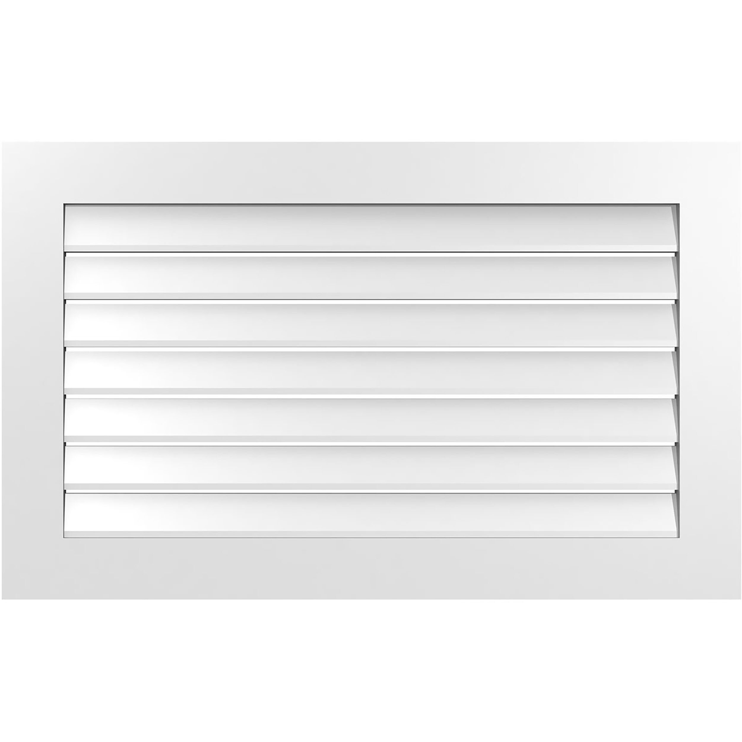 Ekena Millwork GVPVE42X2601SF 42-Inches x 26-Inches Off-white Rectangle PVC Gable Louver Vent