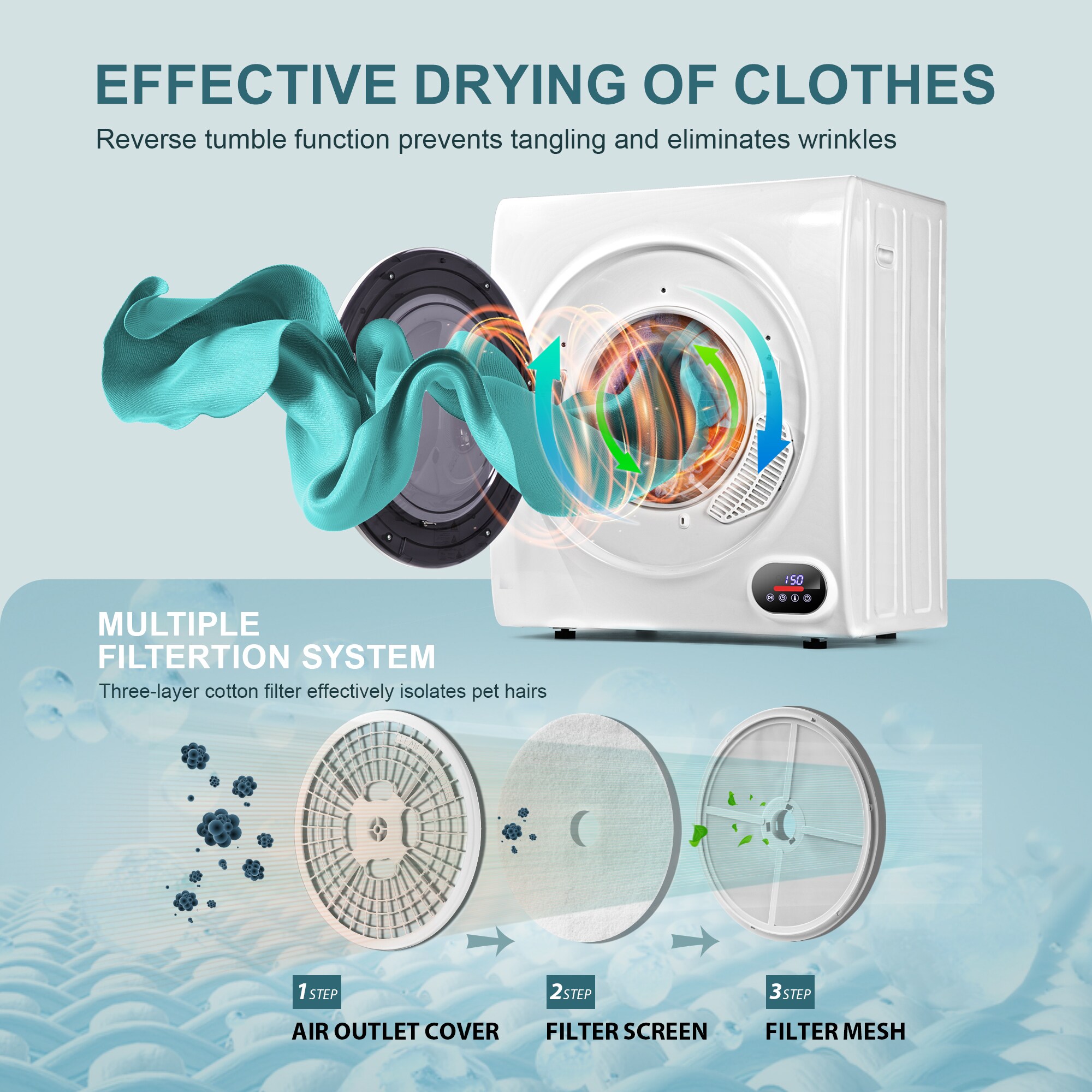 SIMZLIFE CD002-350WH-S-LS-SC Coin-Operated-Dryers - View #4