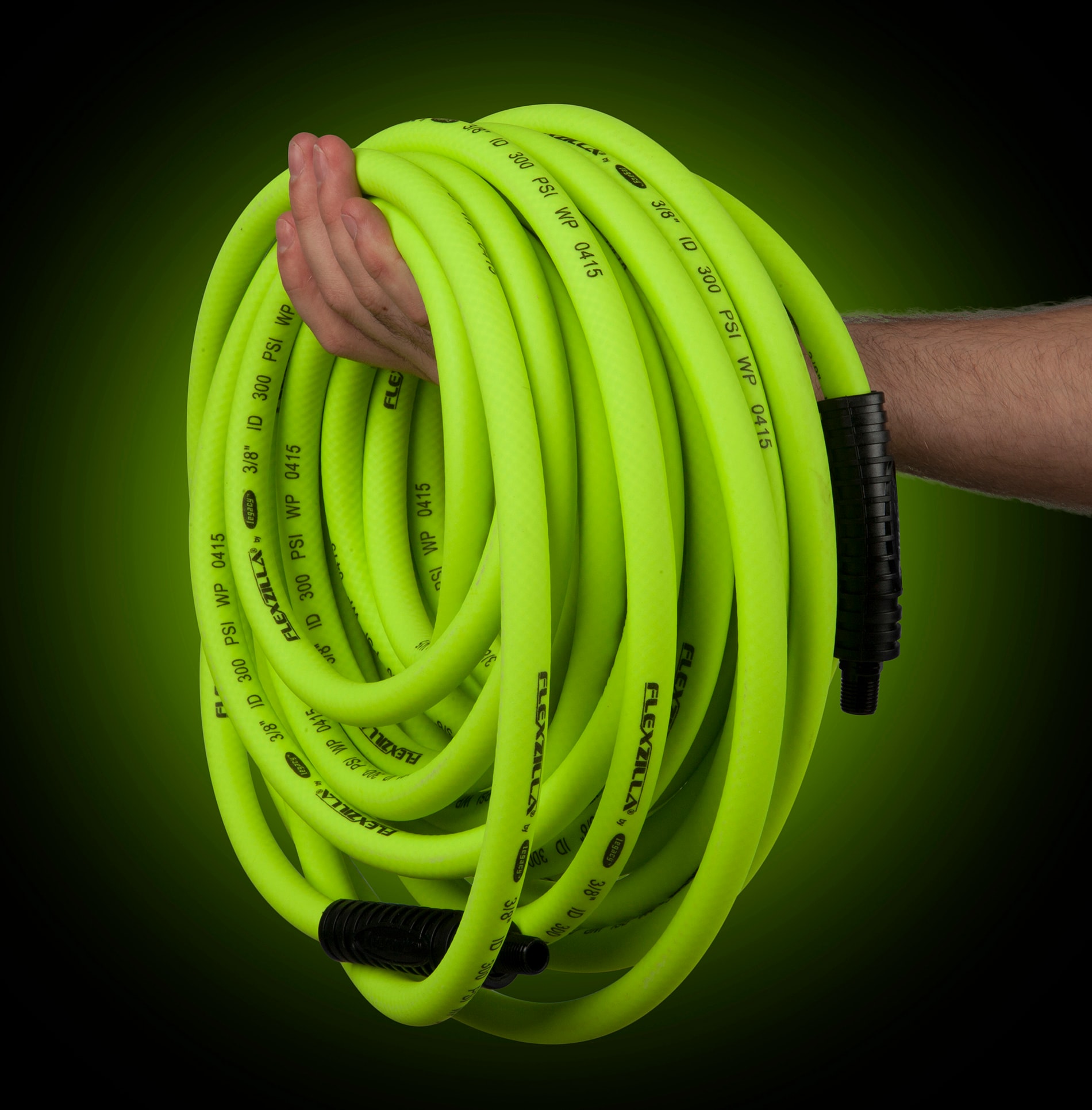 Freeman 1/4 in. x 25 ft. Polyurethane Recoil Air Hose with Bend