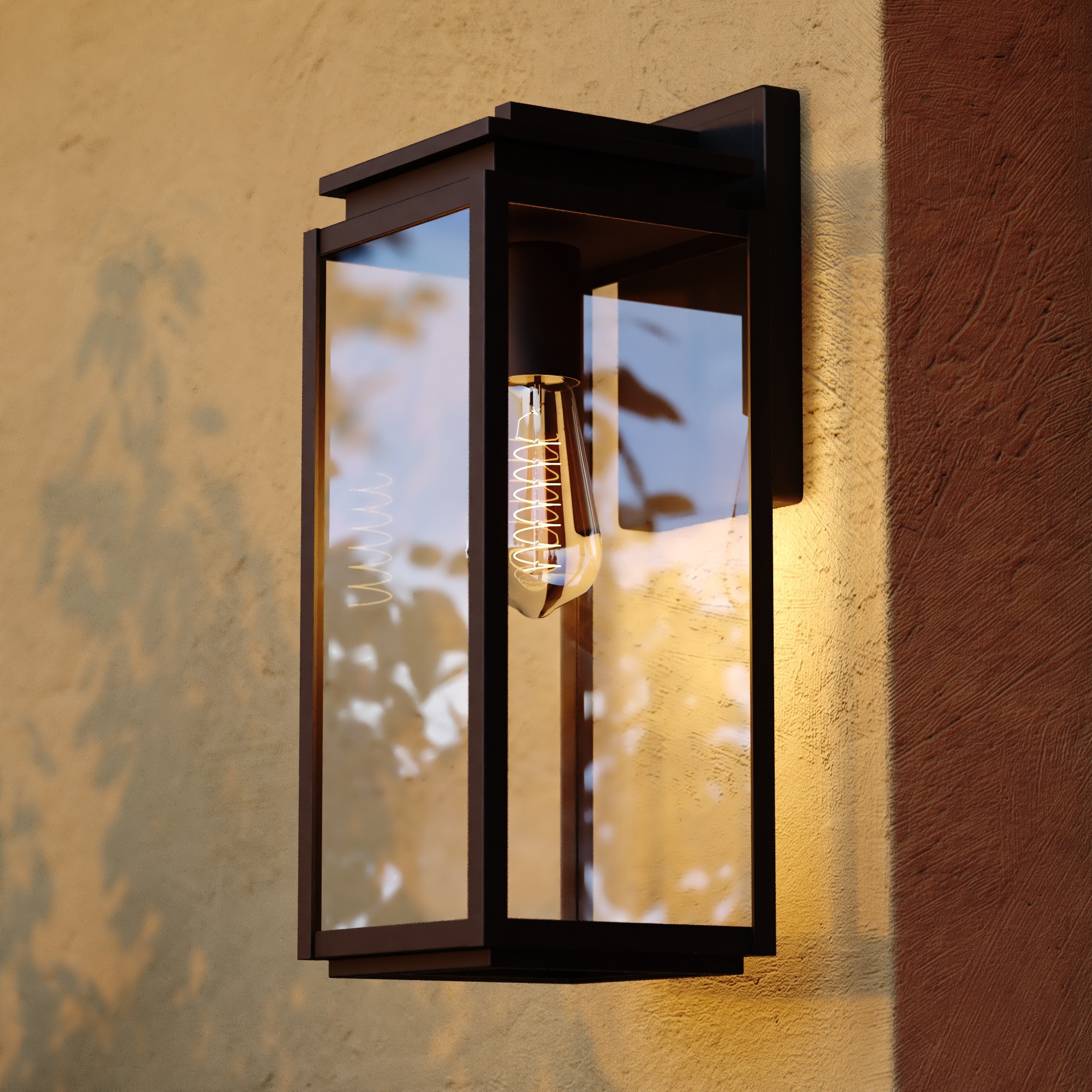 Cascadia T0777 Uptown 1 -Light 15.75-in H Matte Black Hardwired Outdoor Wall Light