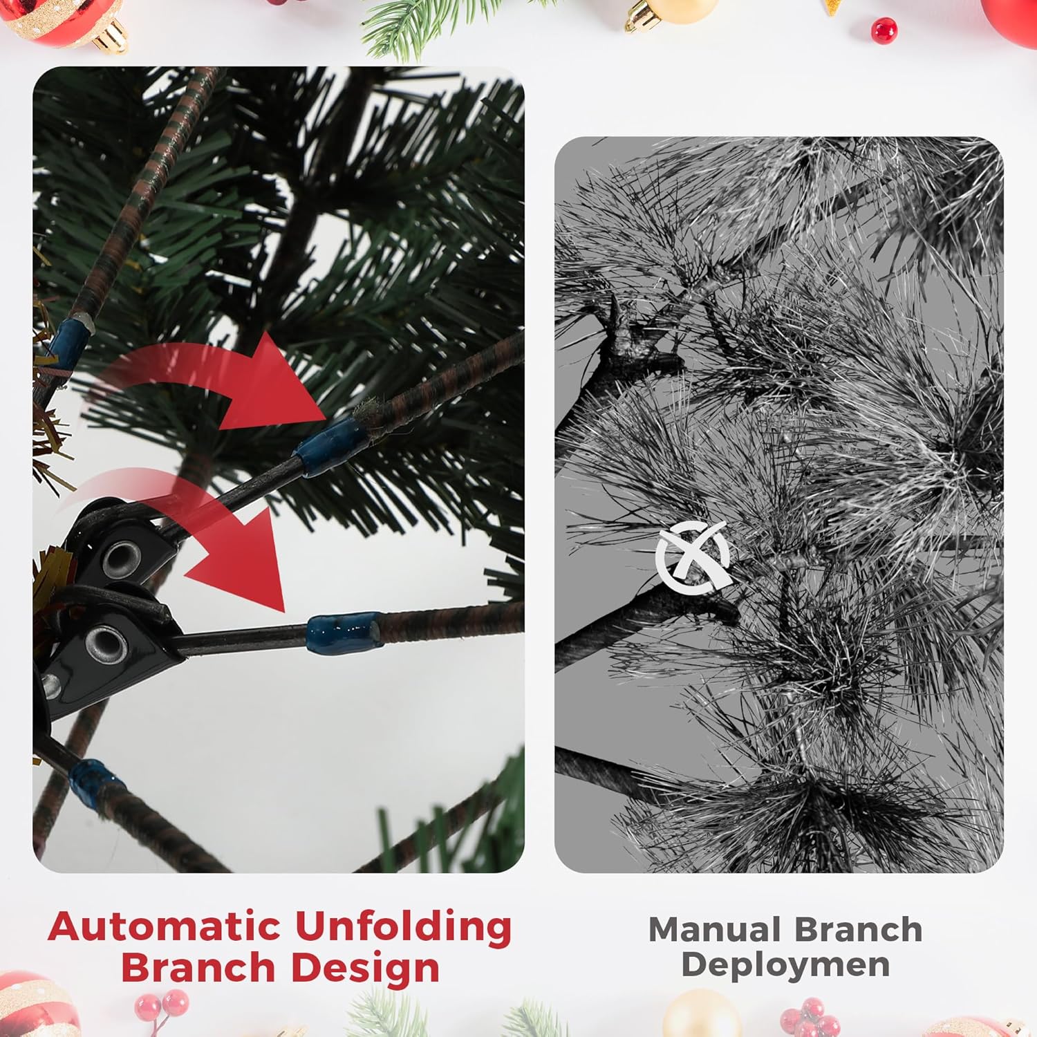 Qeetex LHF-SDS-Q8RJ328 Artificial-Christmas-Trees - View #3