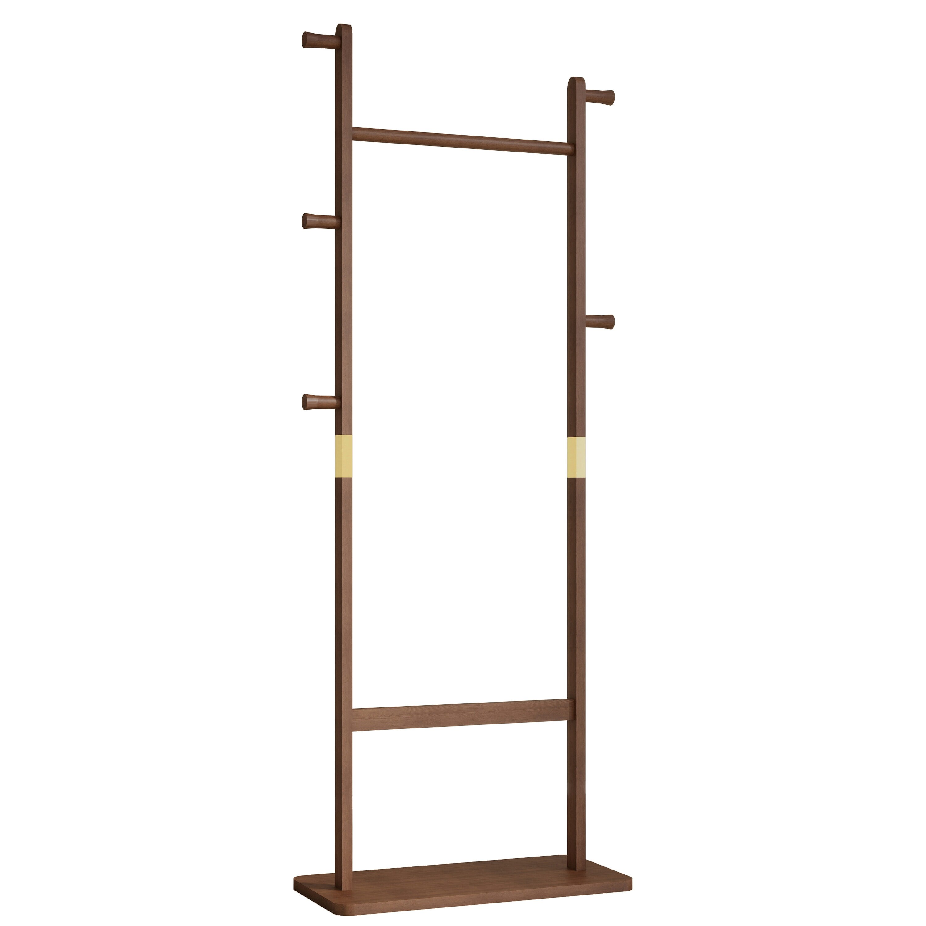 Flynama SH225473 Walnut 5 -Hook Coat rack