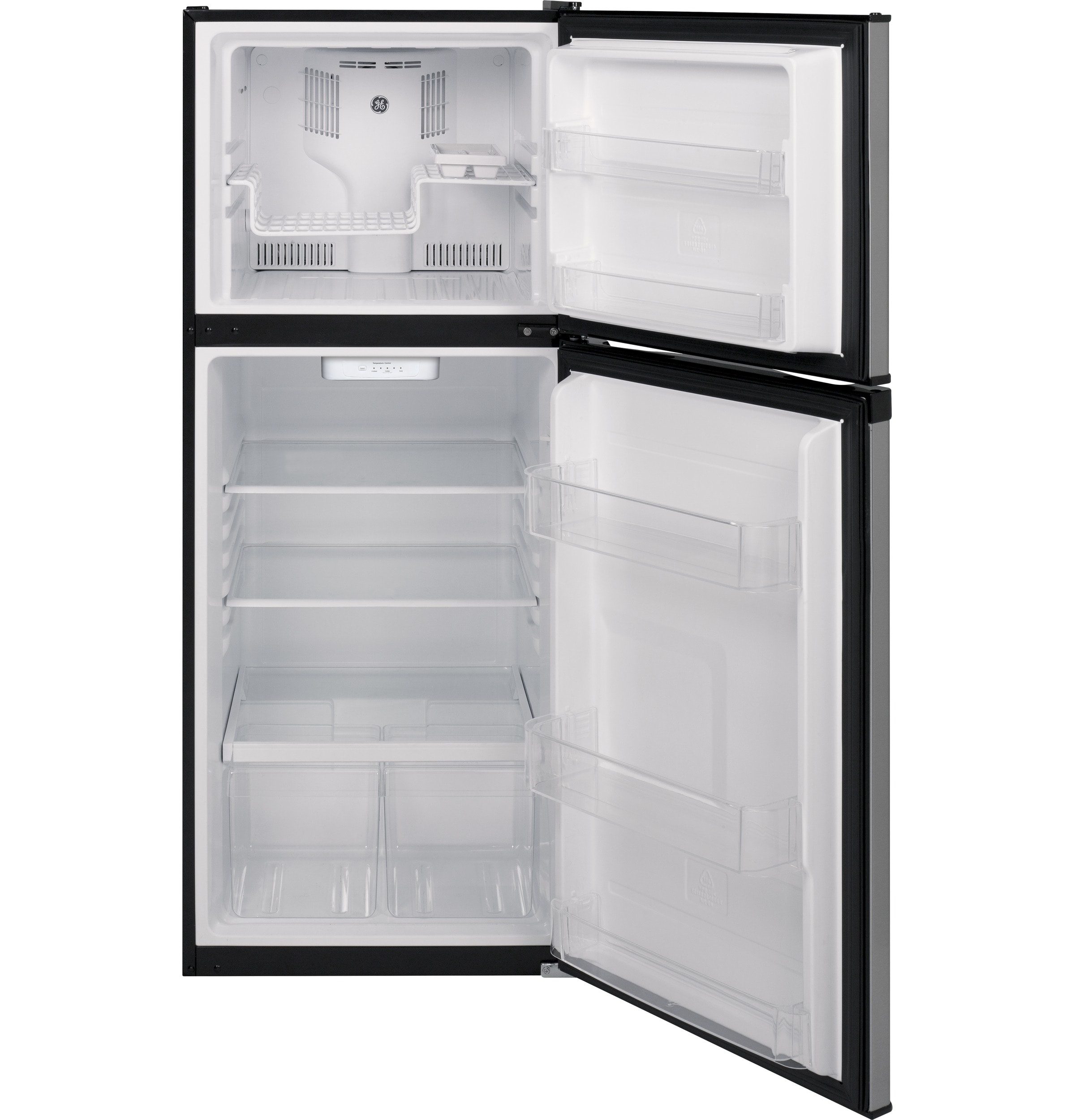 GE 11.55-cu ft Counter-depth Top-Freezer Refrigerator (Stainless Steel ...