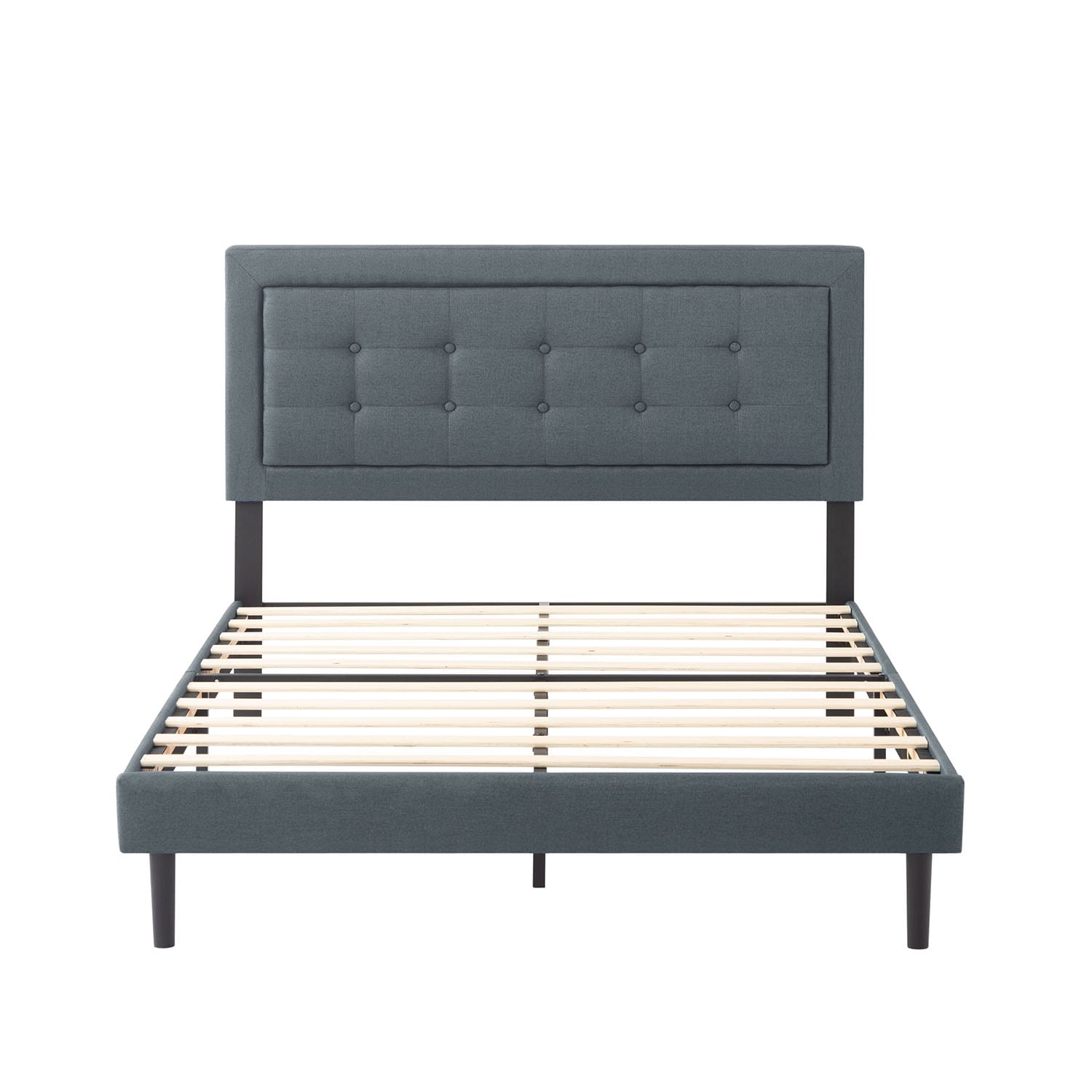 GZMR - Full Dark Gray Bed Frame with Headboard