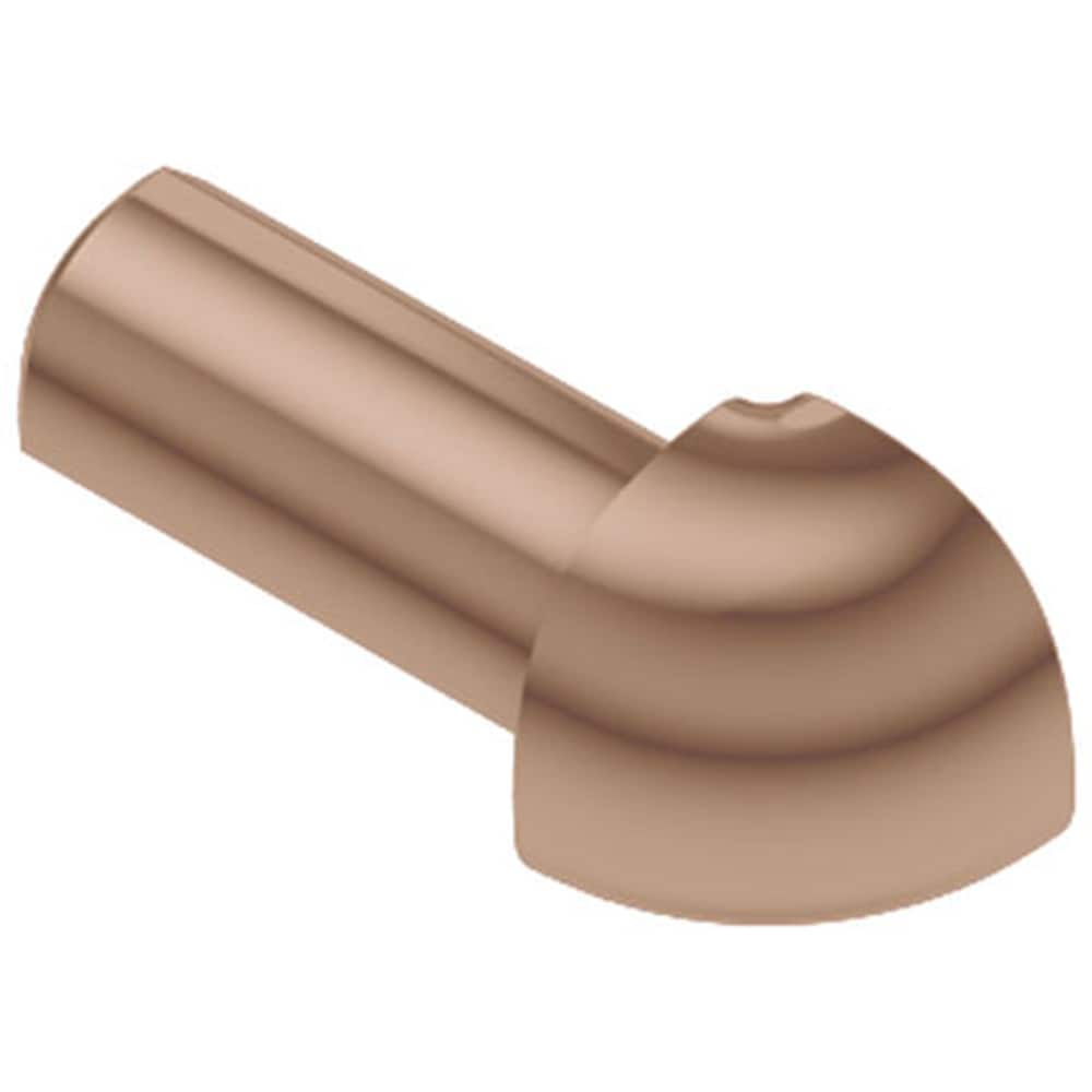 Schluter Systems EV/RO80AKG Rondec 0.313-in W x 1-in L Polished copper anodized aluminum Aluminum Outside corner Tile Edge Trim