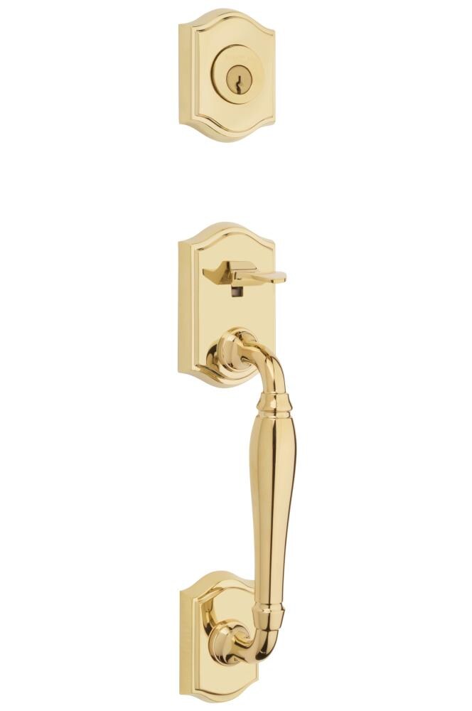 Baldwin Reserve Westcliff Polished Brass Single-Cylinder Deadbolt Keyed ...