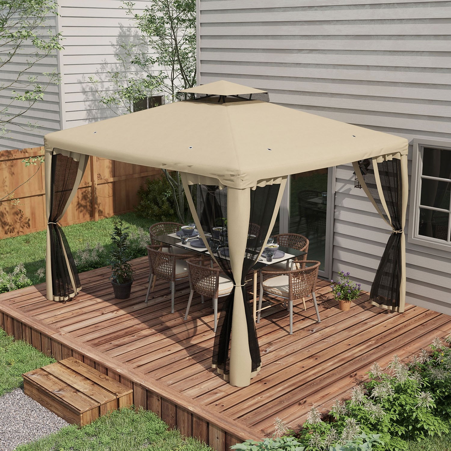GZMR GZ-W2225P258 Wood-Resin-Gazebos - View #2