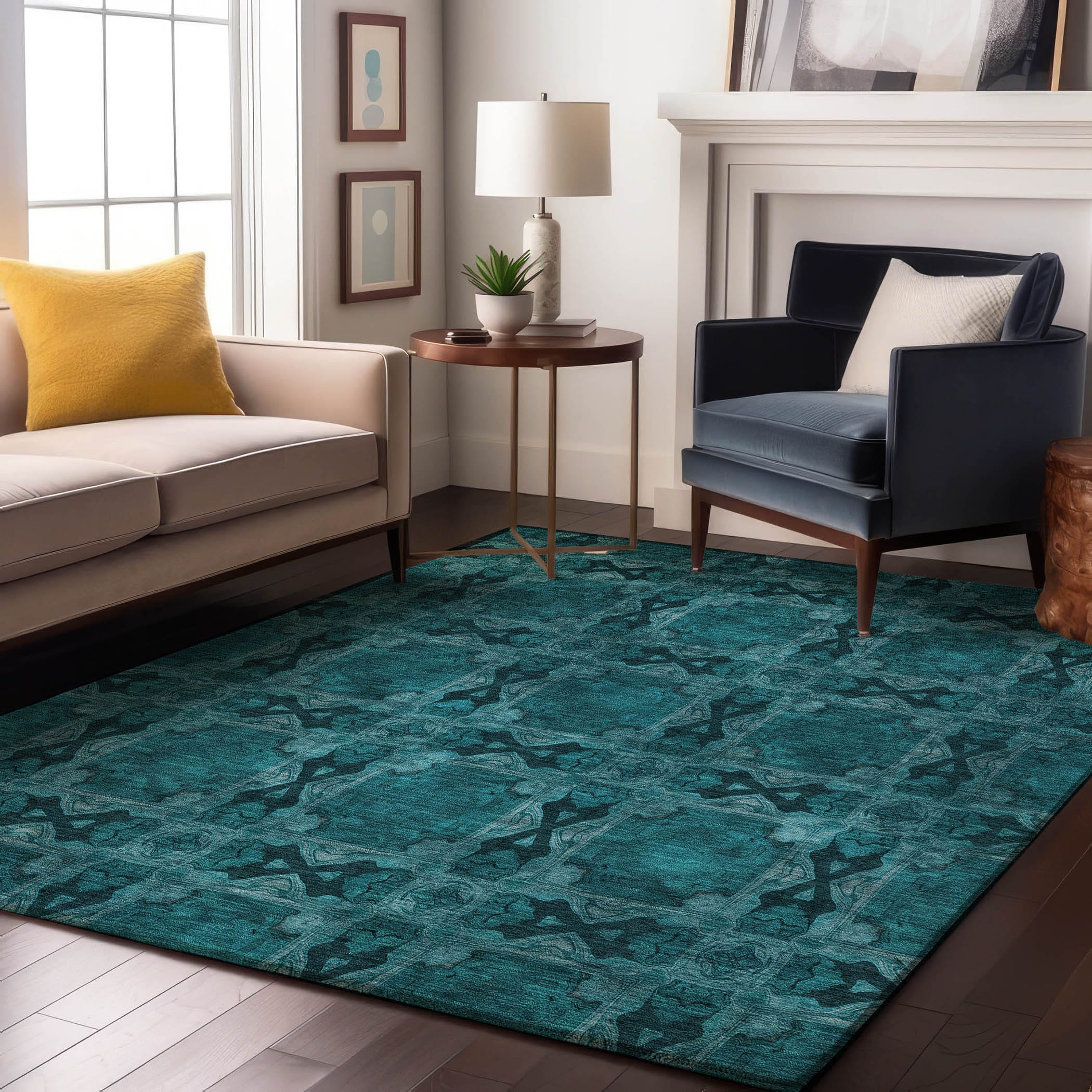 Addison Rugs AMF561BL9X12 Mayfield AMF561BL 9 x 12 (ft) Loomed Polyester Blush Rectangular Indoor Geometric Machine washable Area rug