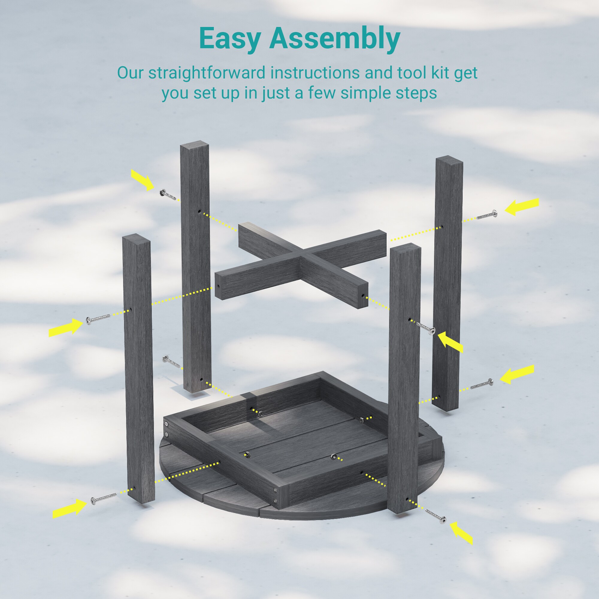 ACEGOSES LW-PST-23-GY Patio-Tables - View #5