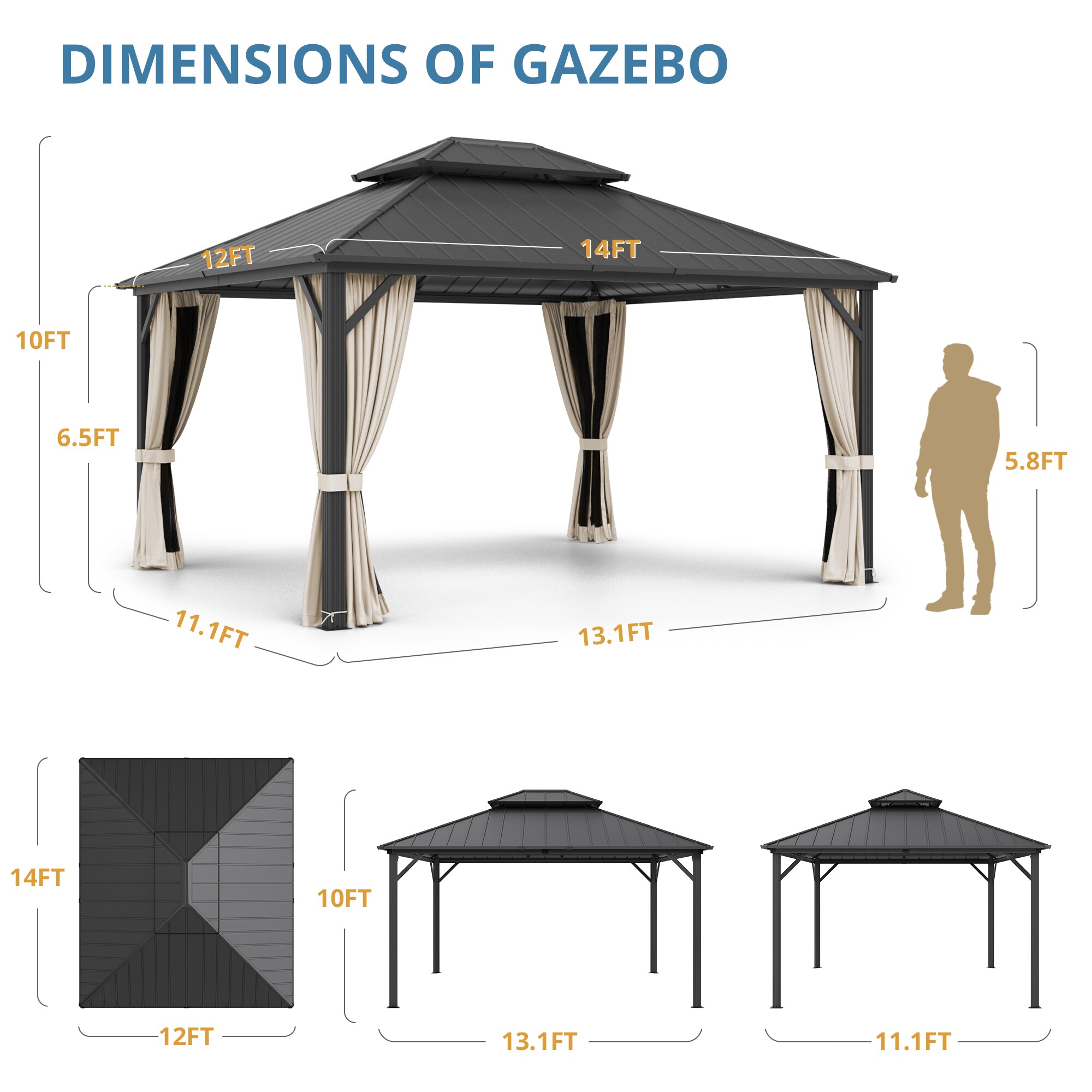 Yurevna KKLT-BL-3 Wood-Resin-Gazebos - View #10