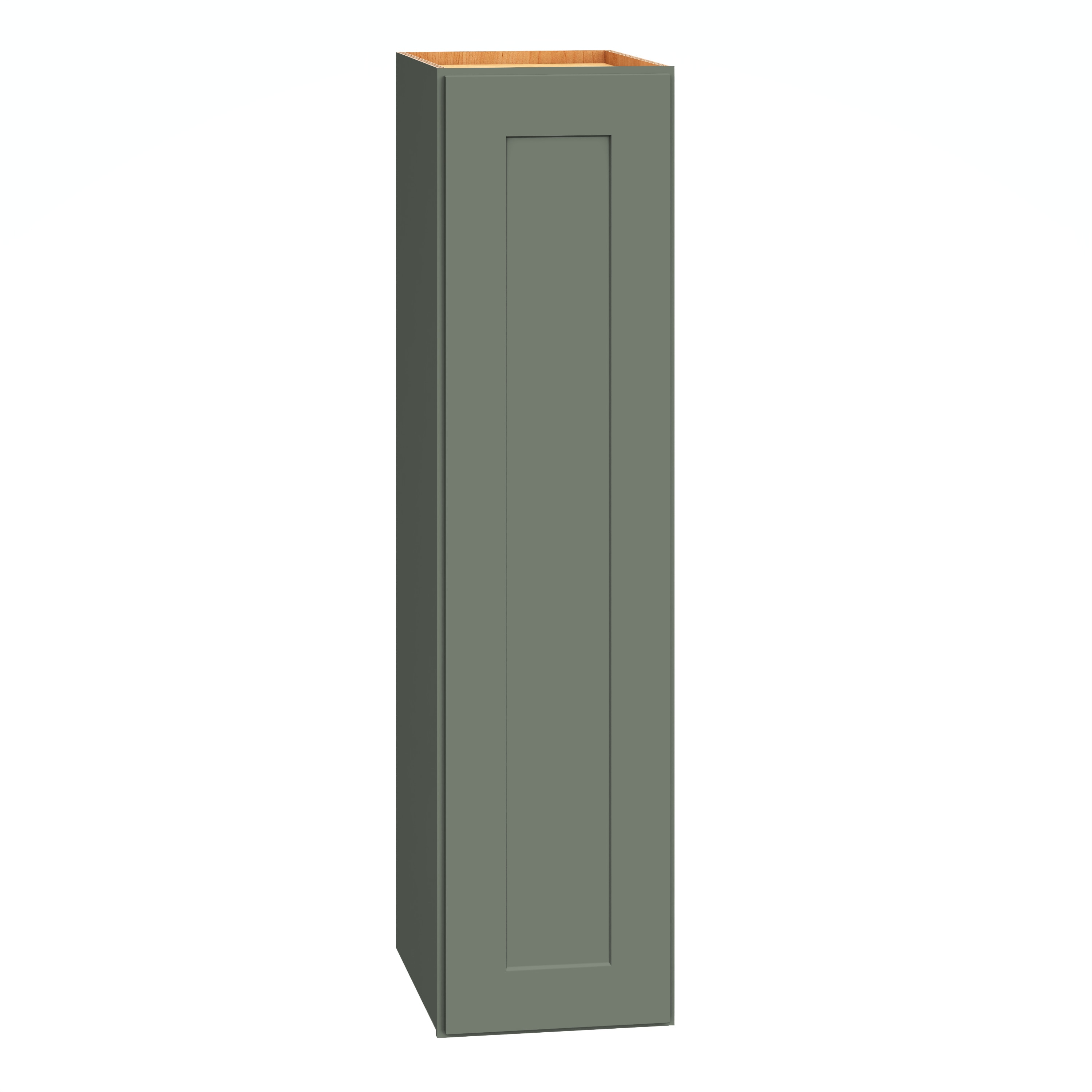 Diamond Express 61H-W936R Jamestown 9-in W x 36-in H x 12-in D Retreat Green Wall Fully assembled Plywood Cabinet (Recessed Panel Shaker)