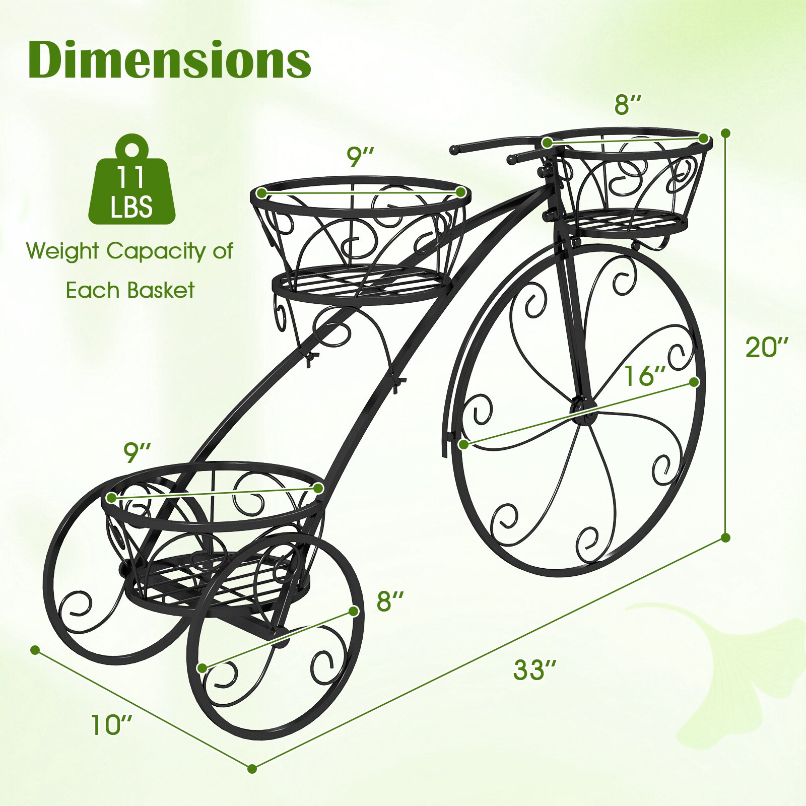 Slickblue D-CO-KD6134TG Plant-Stand - View #3