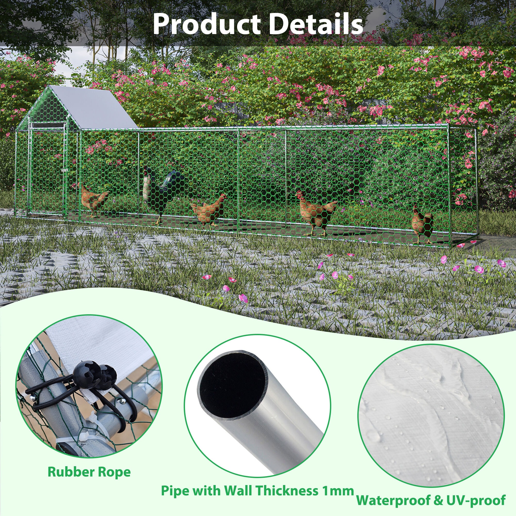 Gaierptone CRXLE1LBZ77 Chicken-Coops-Rabbit-Hutches - View #5