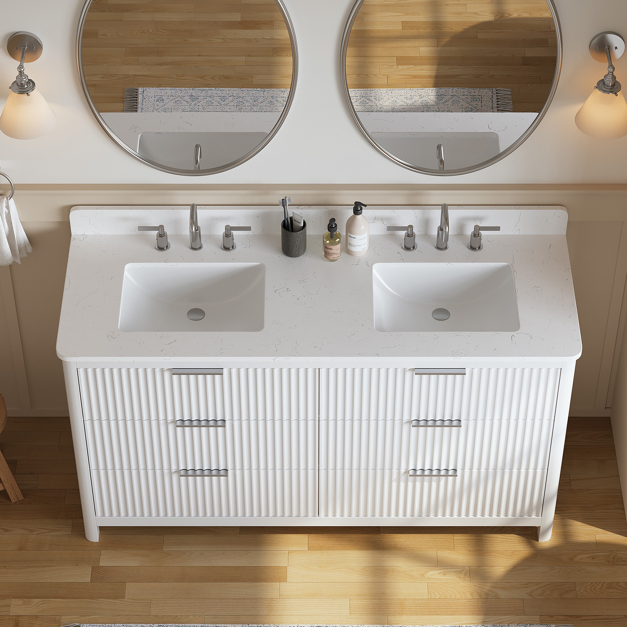DELUXE LIVING V24001-60WT Bath-Vanity-Combo - View #5