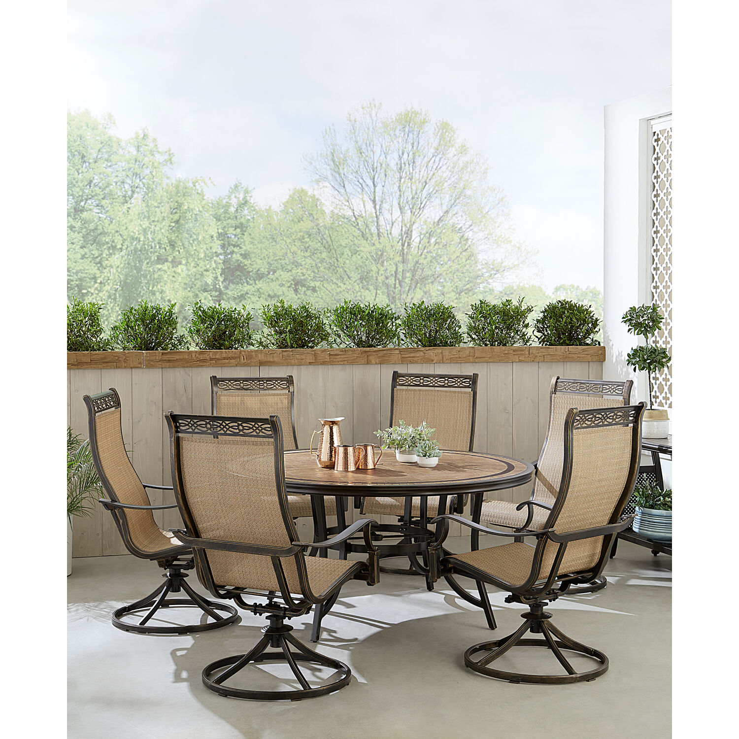 Hanover MONDN7PCSW6RDTL Patio-Dining-Sets - View #7
