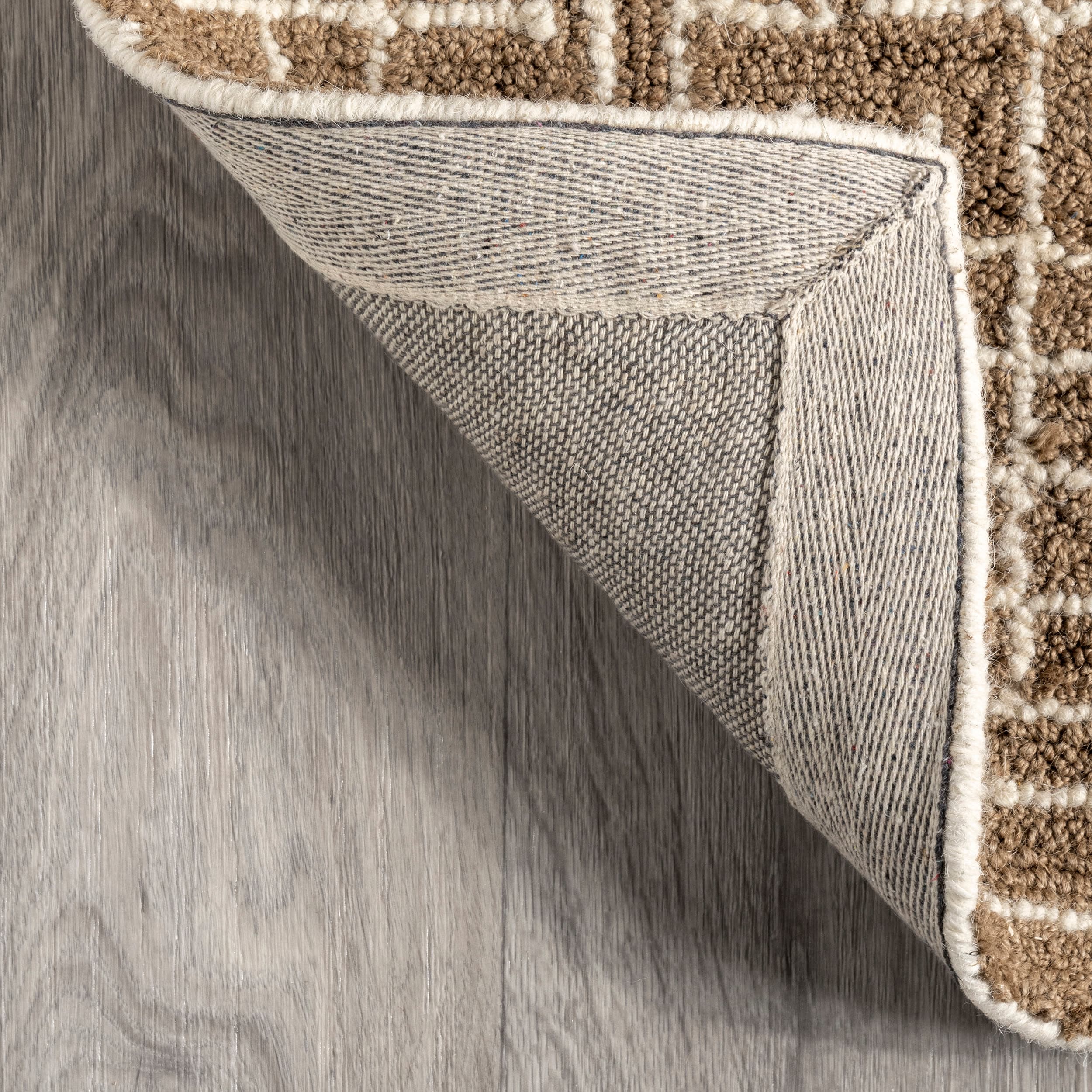 Natural Honey and Alabaster Wool Rectangular 10' x 14' Rug