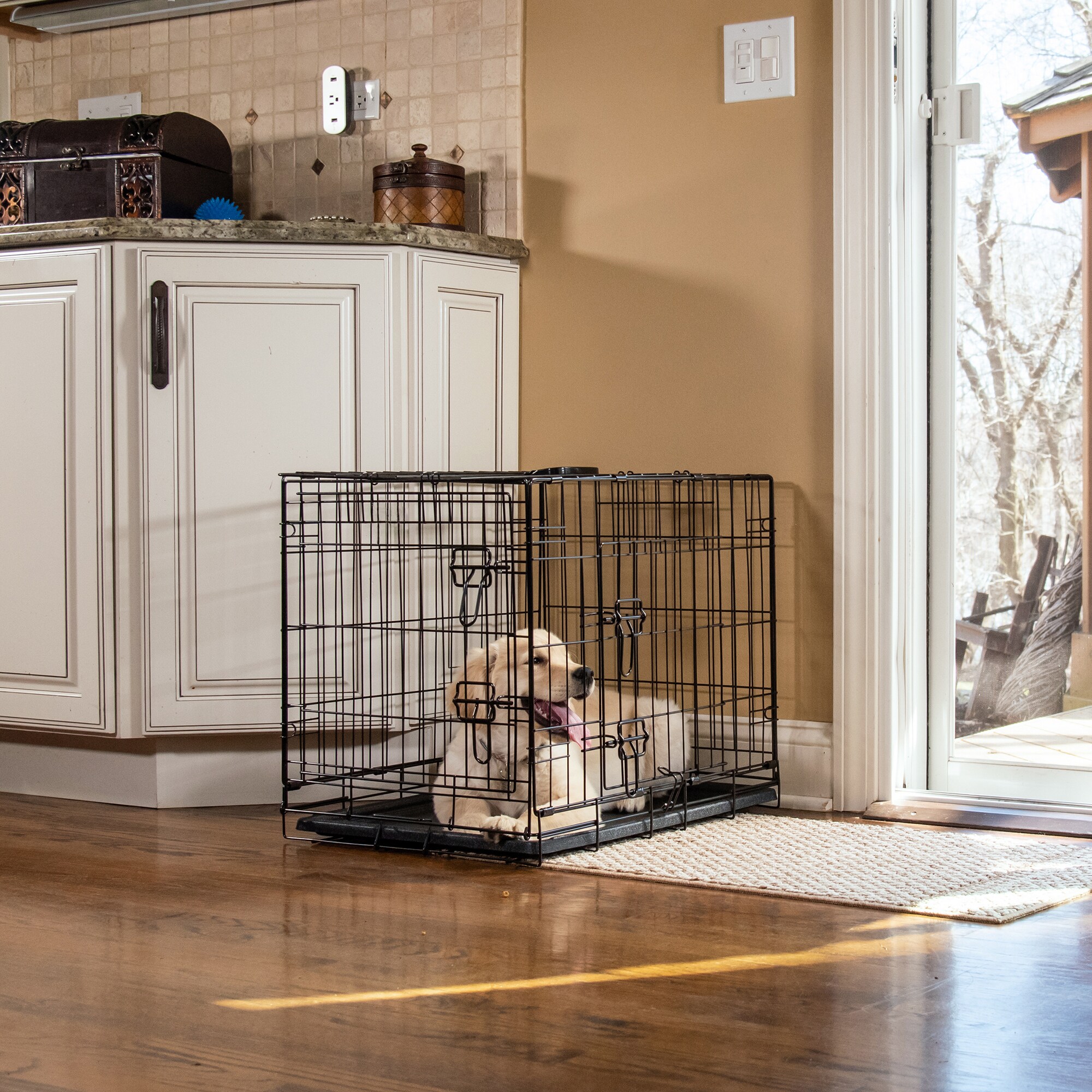 Pet Essentials 3 Ft L X 2 Ft W X 2 2 Ft H Dog Crate In The Crates Kennels Department At Lowes Com