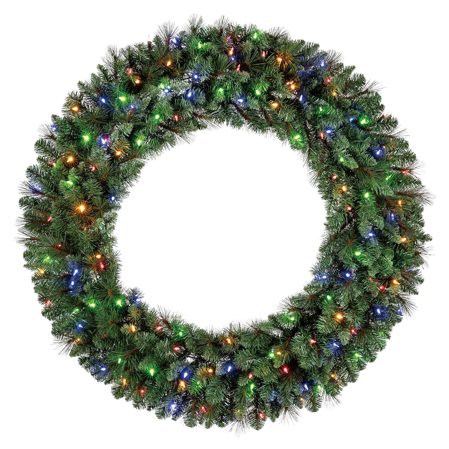 Holiday Living GD40M3A27D00 48-in Pre-lit Indoor/Outdoor Green Scottsdale pine Artificial Christmas Wreath