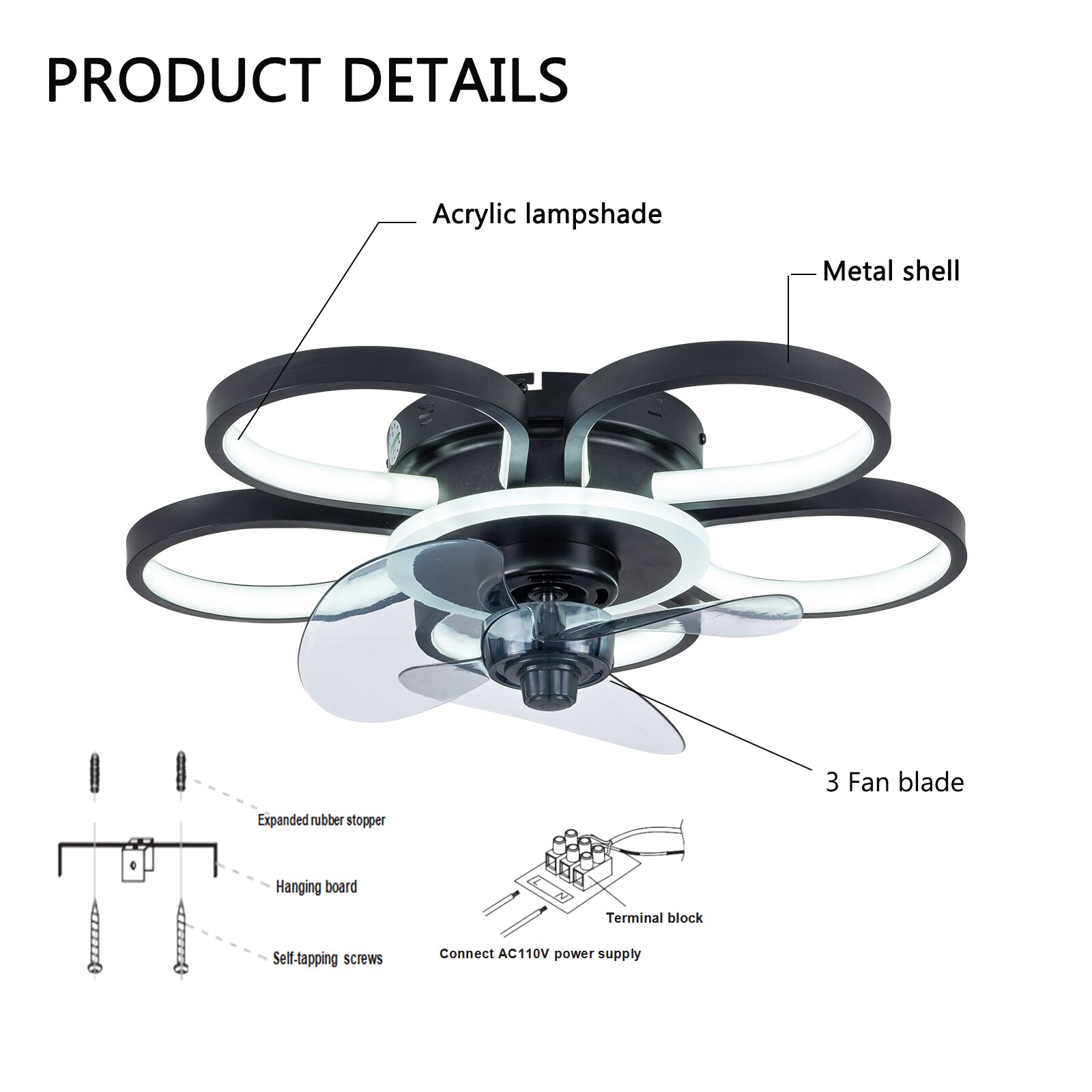 Oukaning HG-HCXLST-6388-US Ceiling-Fans - View #5