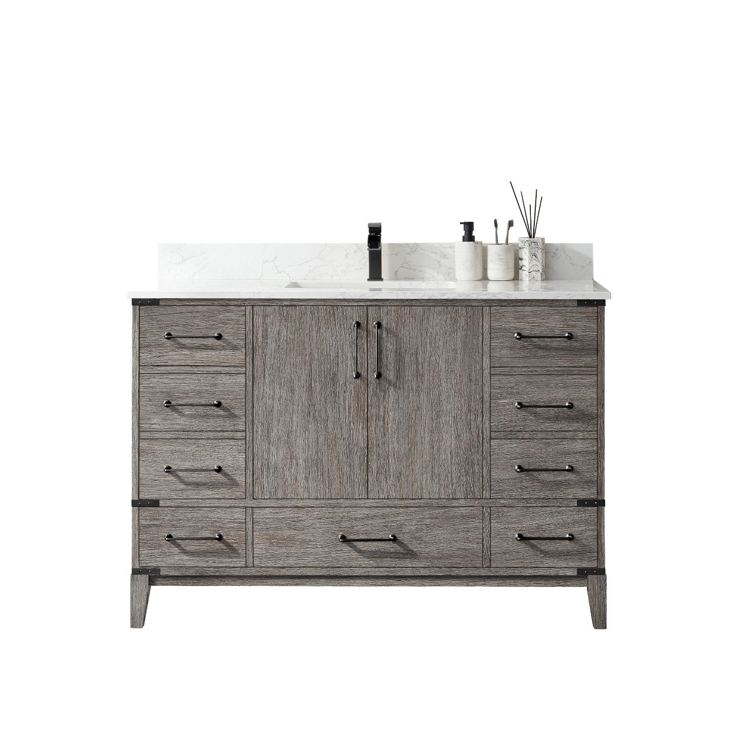 Vinnova Zaragoza 48 in Gray Single Vanity Without Mirror in the ...