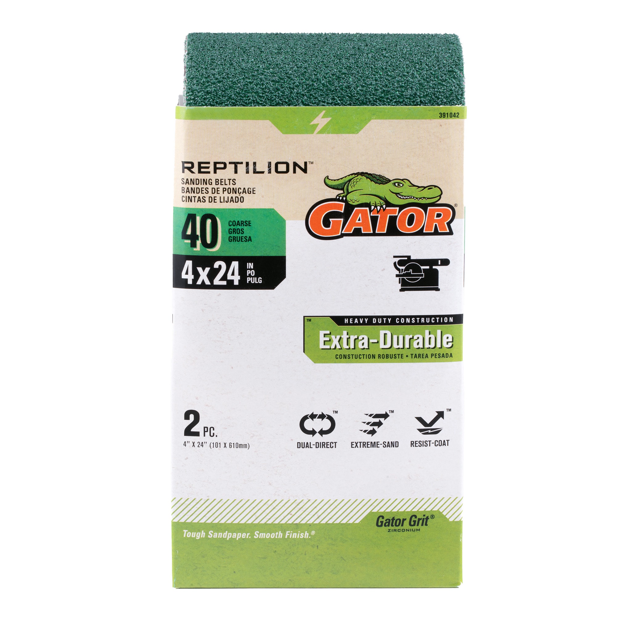 Gator 391042 Reptilion Zirconia alumina 40 -Grit Belt Sandpaper