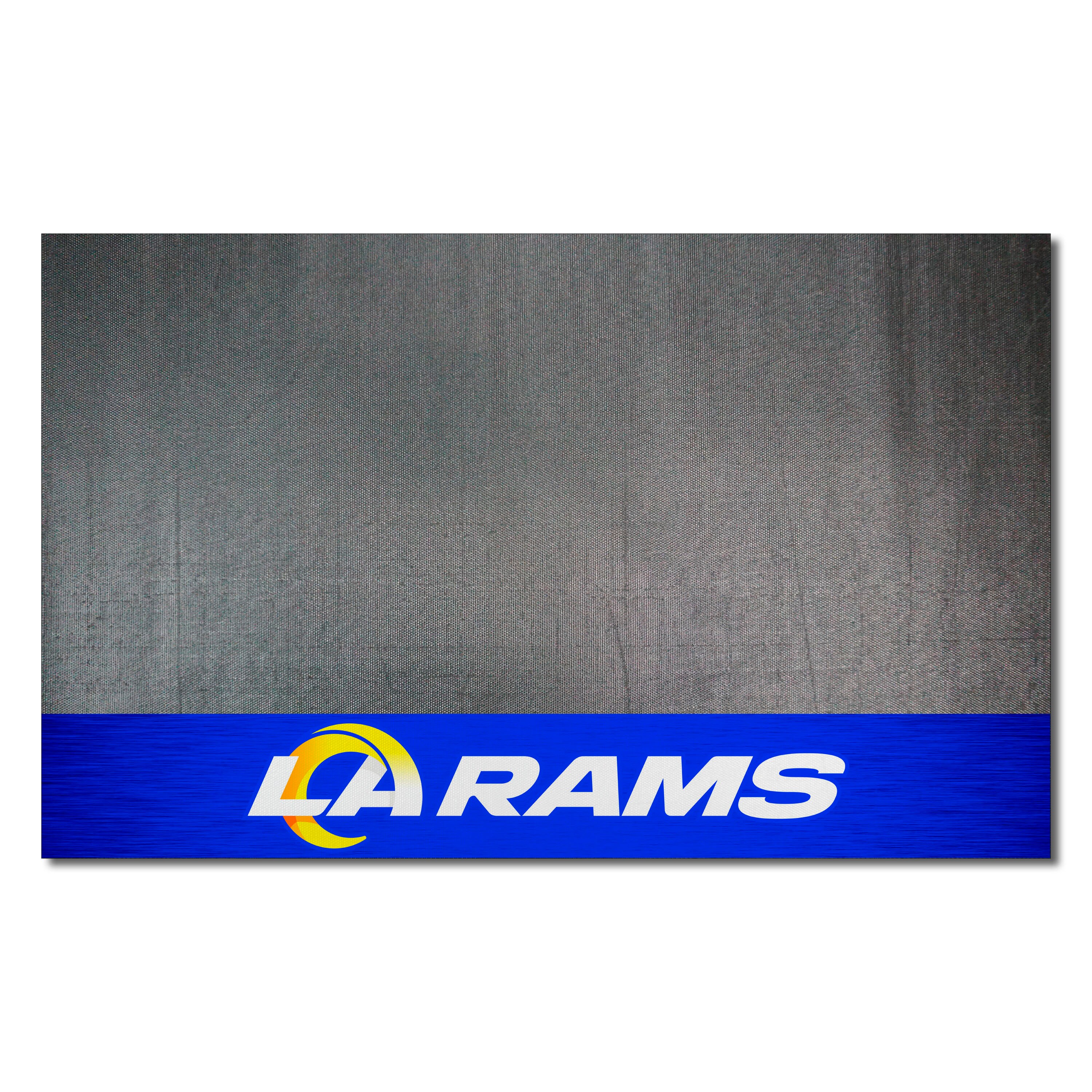 FANMATS 12202 Los Angeles Rams Grill Mat Black Vinyl Rectangular Grill Mat