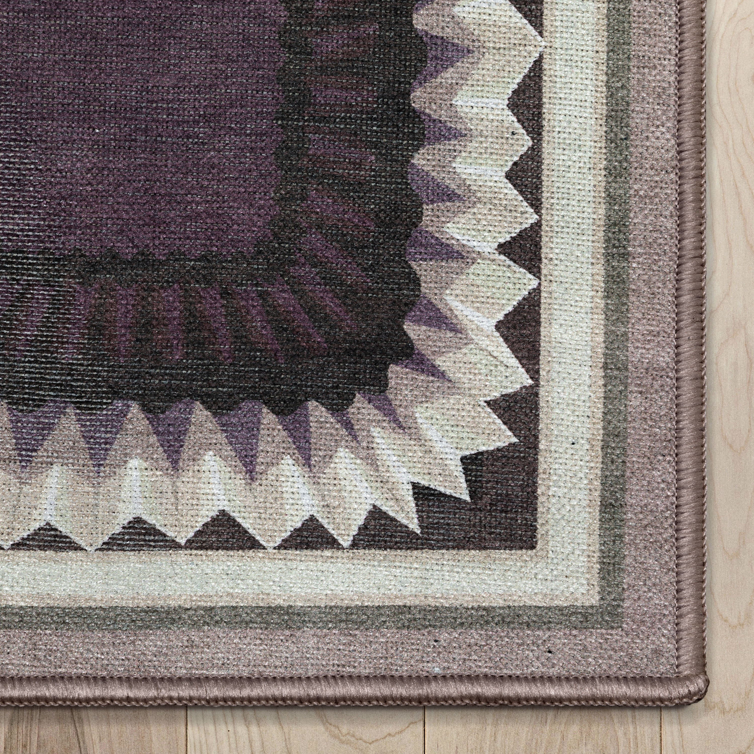 Apollo Red and Brown Polyester Chenille Reversible Rug