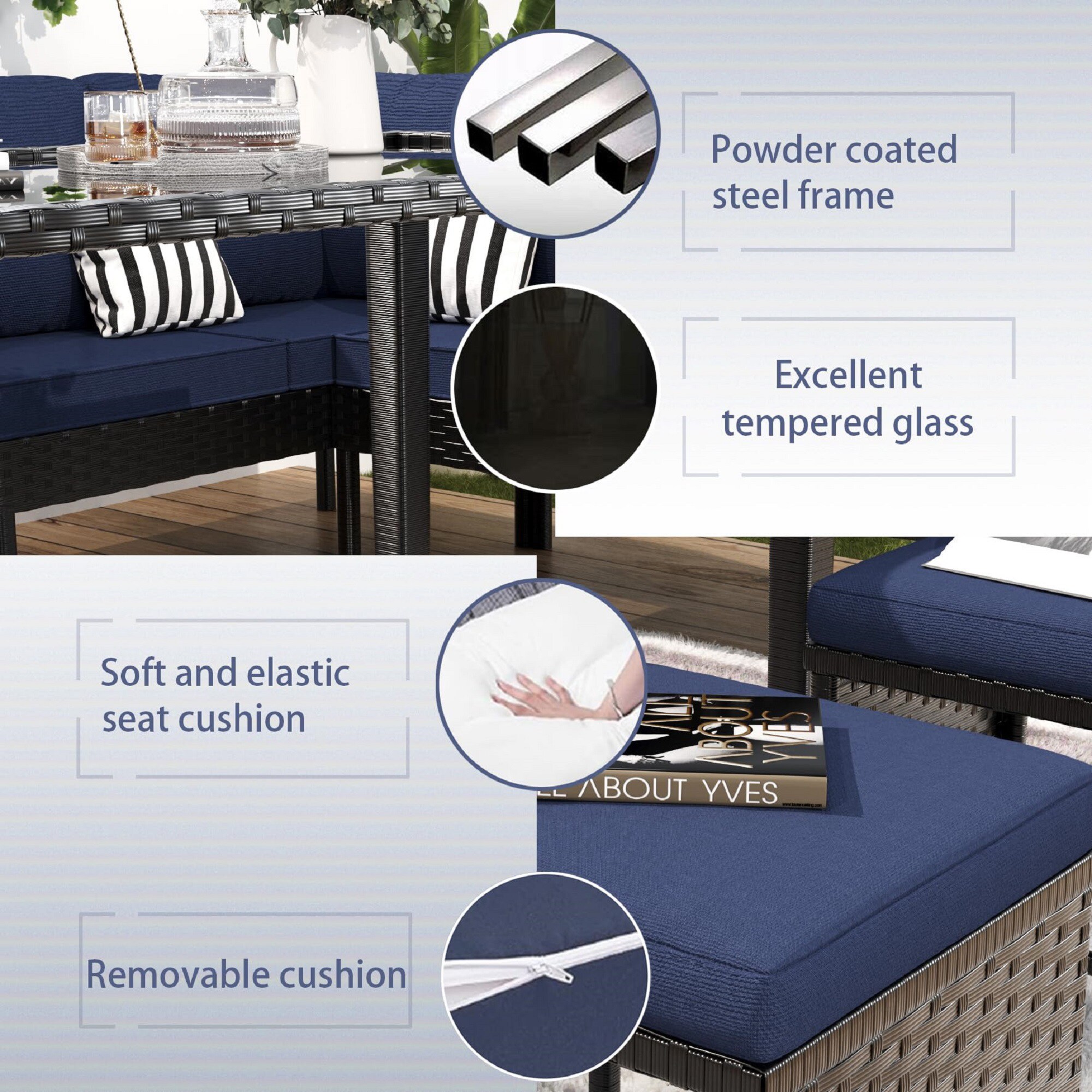 Clihome LHC-004-S-FRS001 Patio-Conversation-Sets - View #8