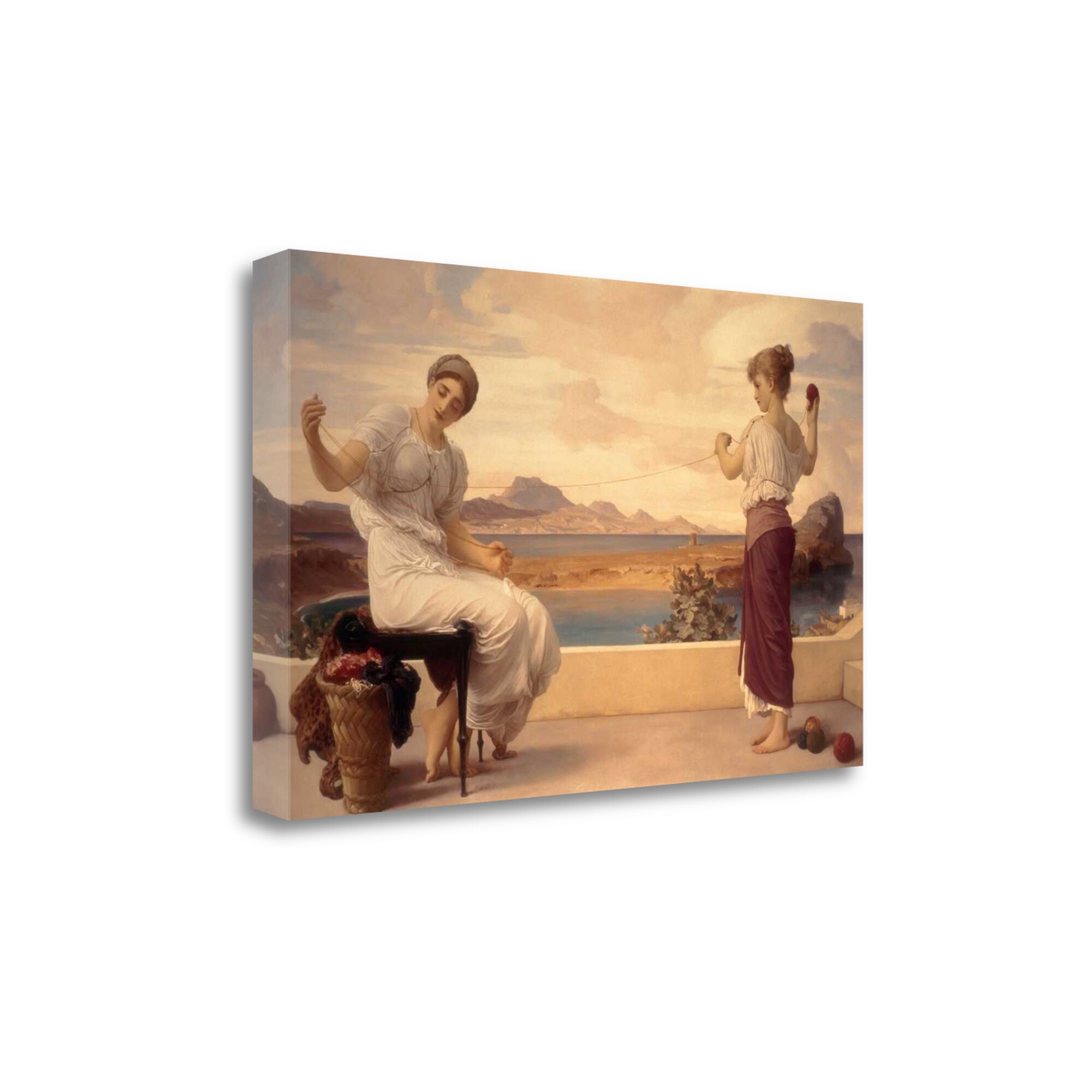 Tangletown Fine Art CALLP402-3924C Winding The Skein Lord Frederic Leighton 24-in H x 39-in W Vintage/Retro Print on Canvas