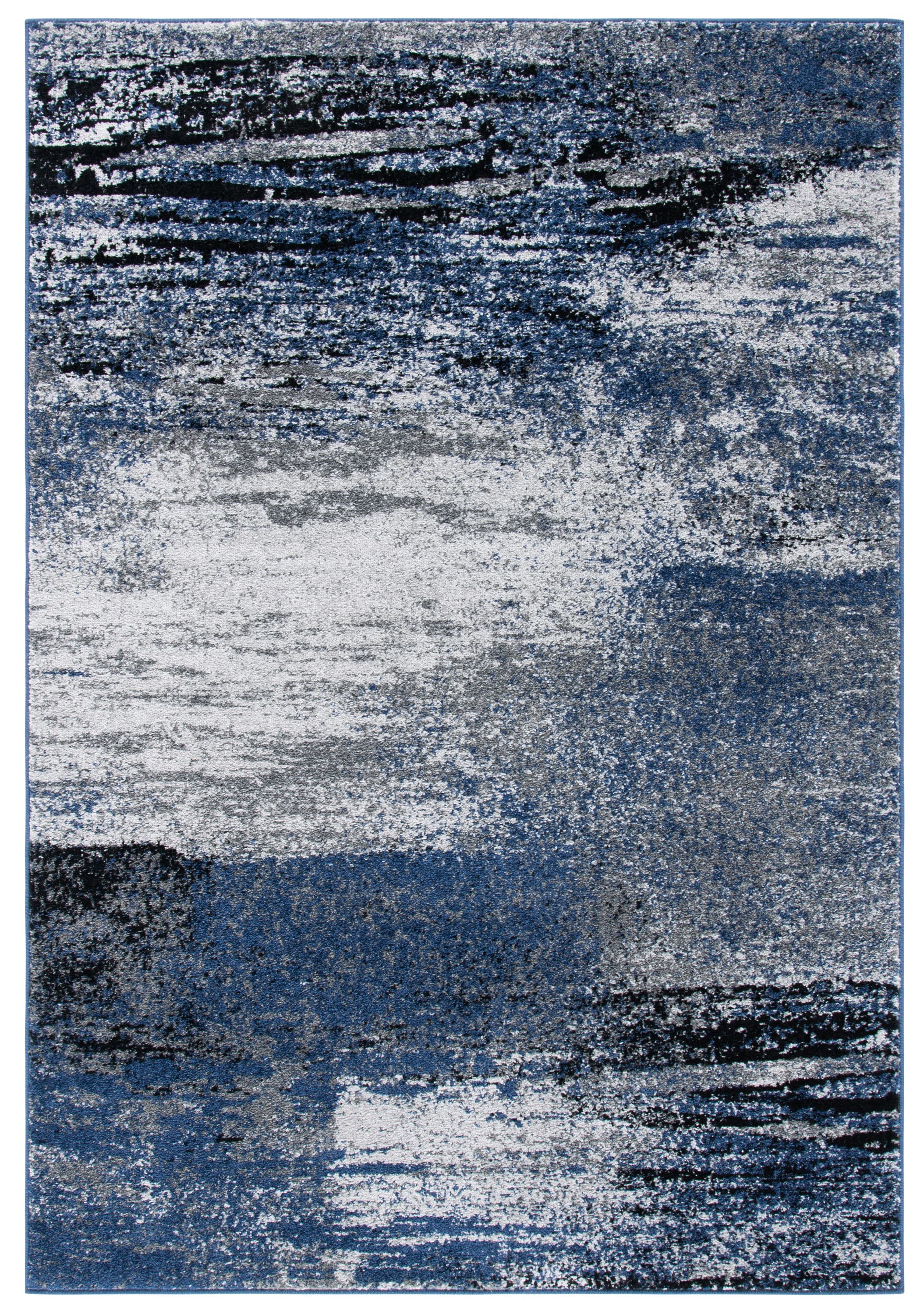 Safavieh ADR112H-4 Adirondack Zayne 4 x 6 (ft) Loomed Polypropylene Gray/Blue Rectangular Indoor Abstract Lodge Area rug