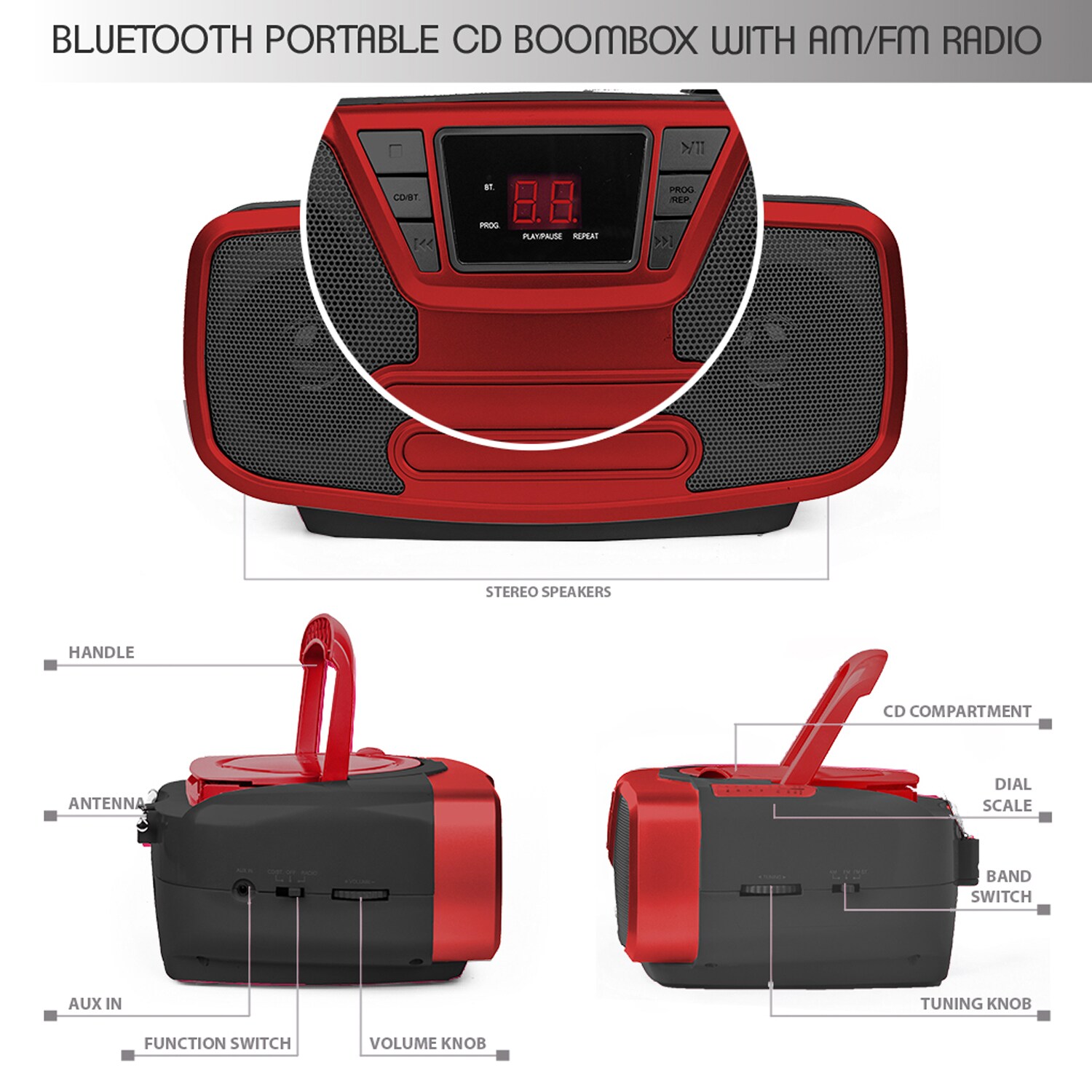 Riptunes WCDB232BTR697 Boomboxes-Radios - View #3