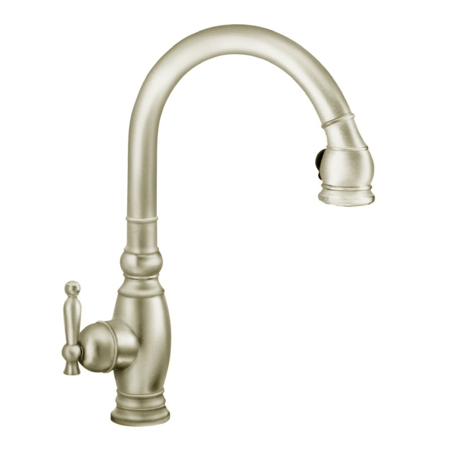 KOHLER Vinnata Vibrant Brushed Nickel Single Handle Pull-down Kitchen ...