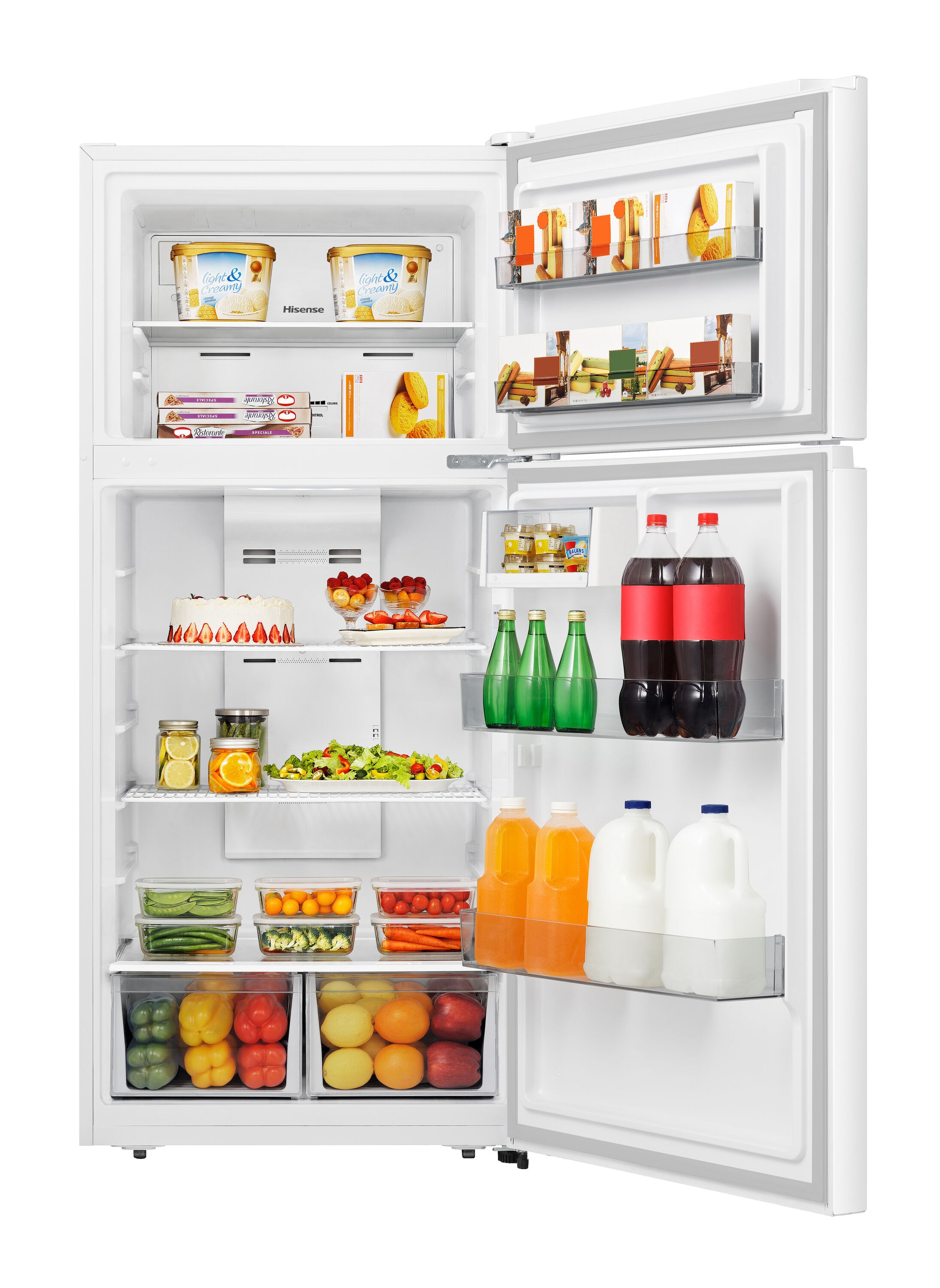 Hisense 18-cu ft Top-Freezer Refrigerator (White) in the Top 
