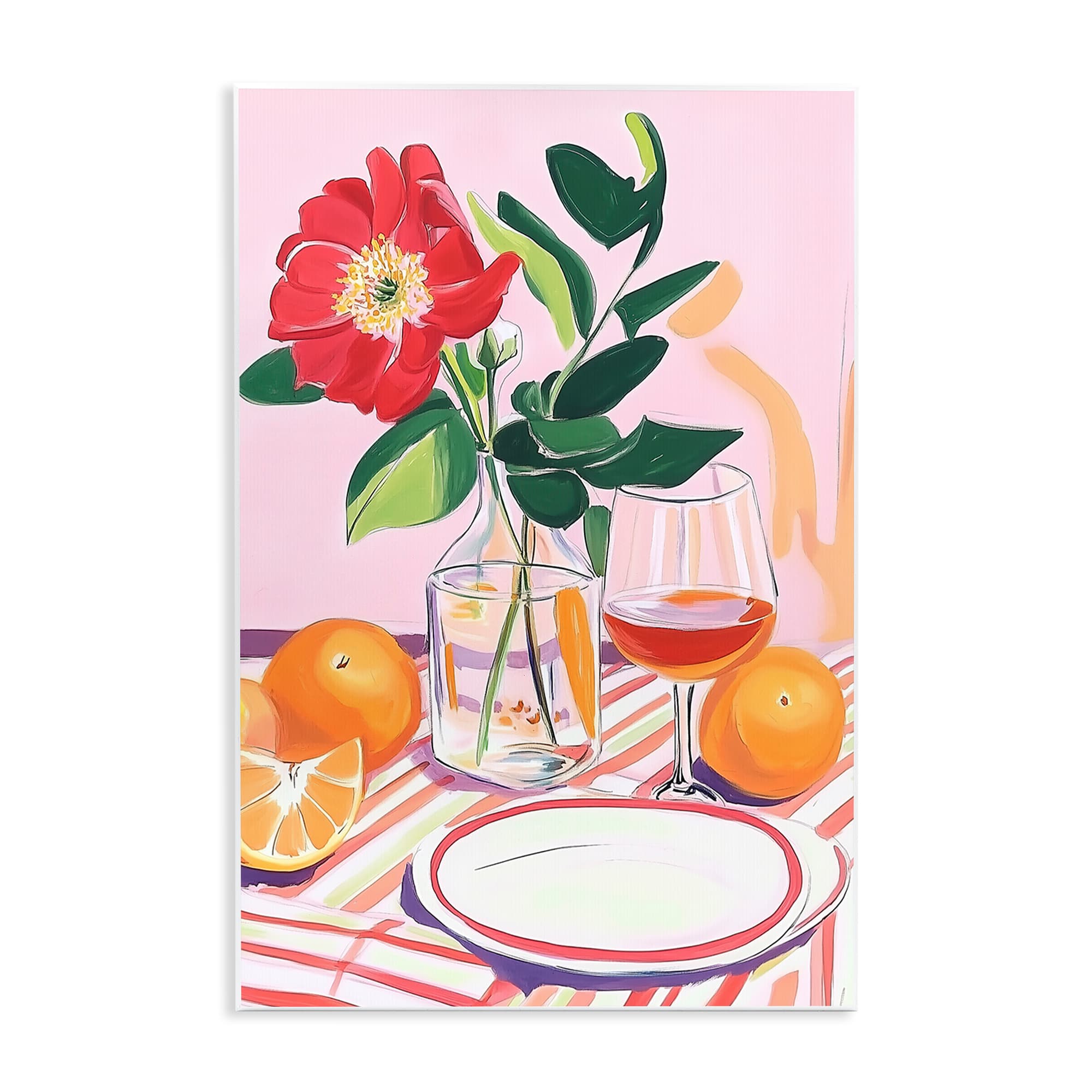 Stupell Industries BT-214-WD-10X15 Pastel Hued Table Setting Wall Plaque Art By Andreas Magnusson 10 x 15