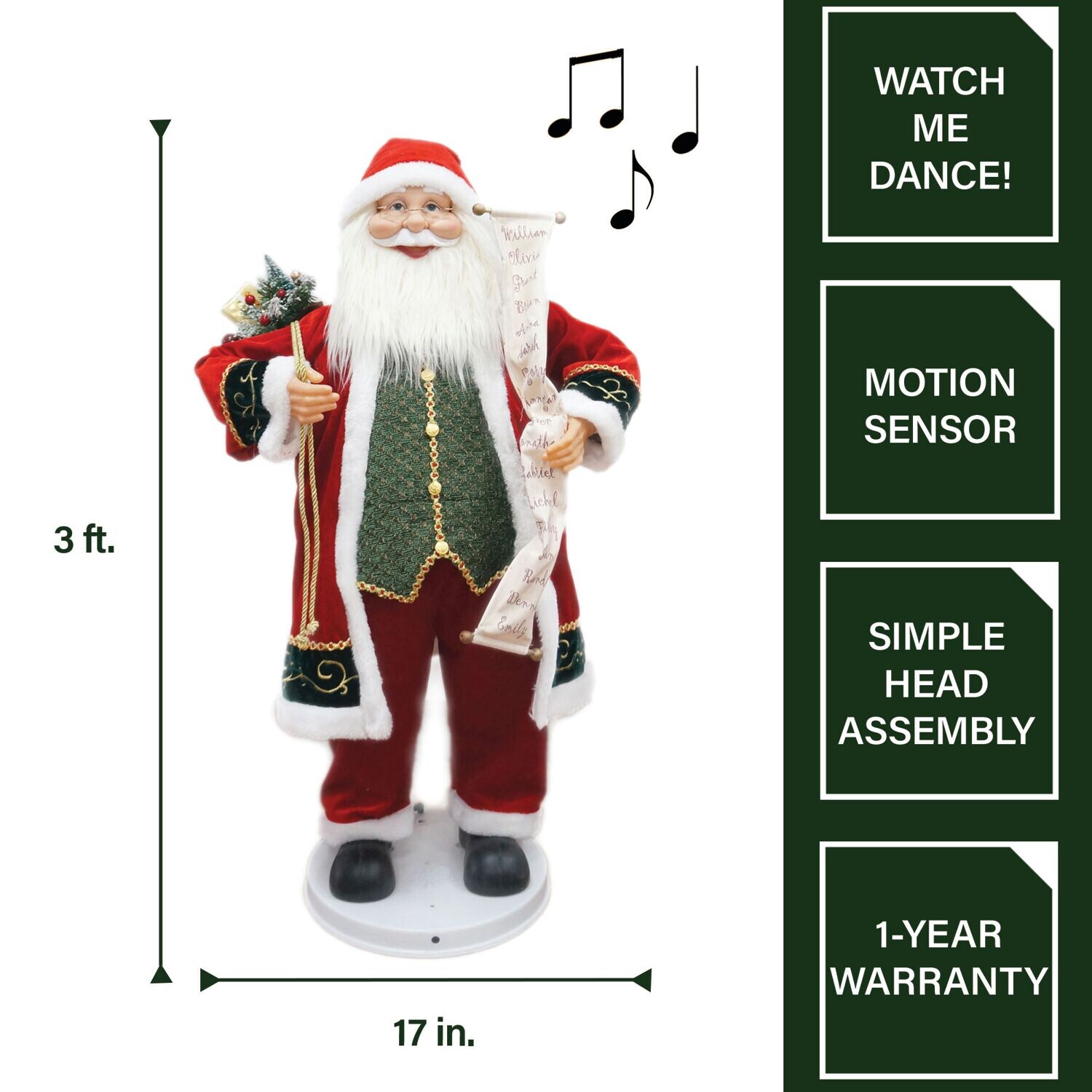 Home Accents Holiday 6 ft. Motion LED Santa with Ho Ho Ho Holiday