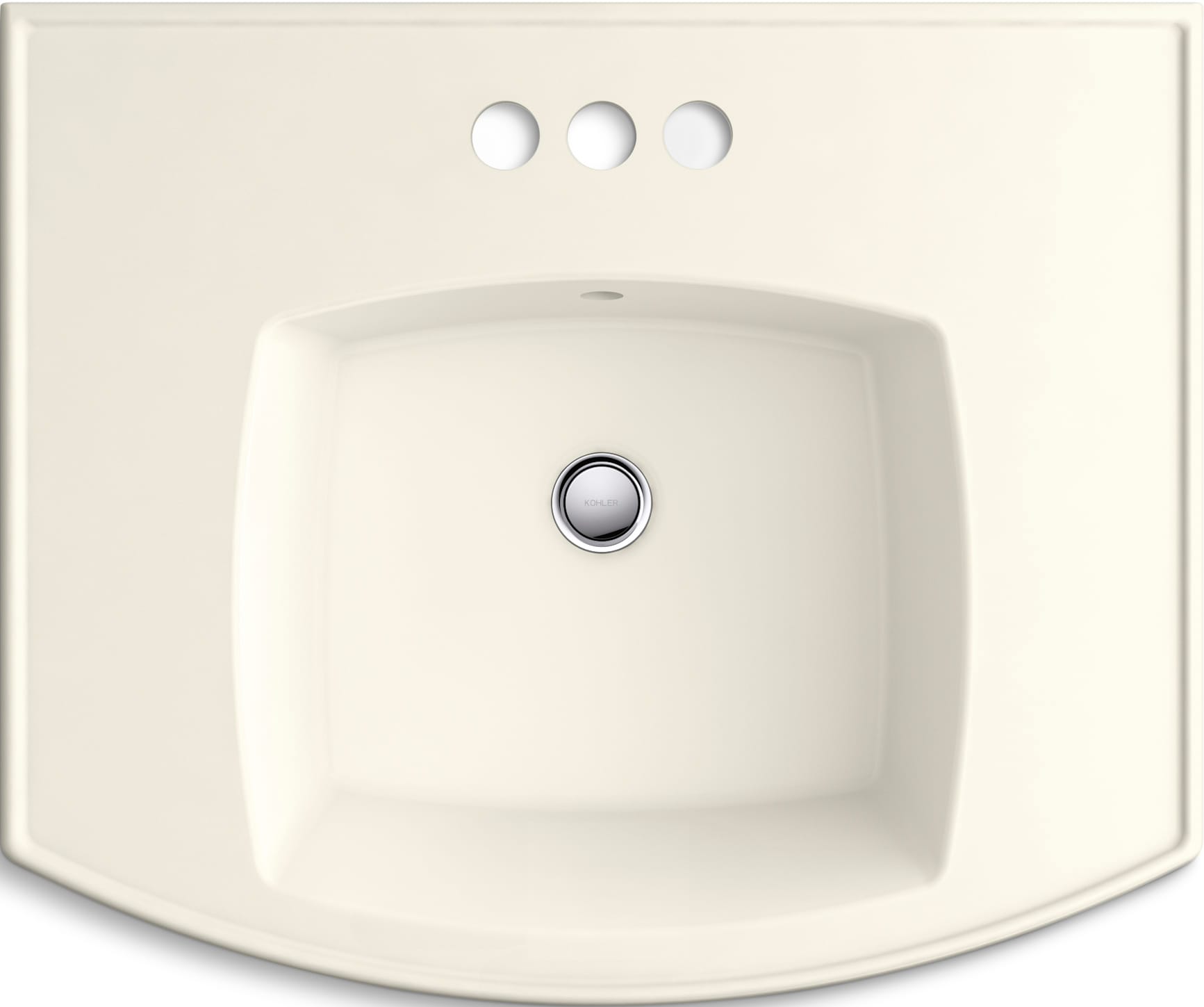 KOHLER R6374-4-96 Elliston Vitreous china Traditional Biscuit Pedestal Sink Top ( 23.75-in x 20.0-in x 6.9375-in )