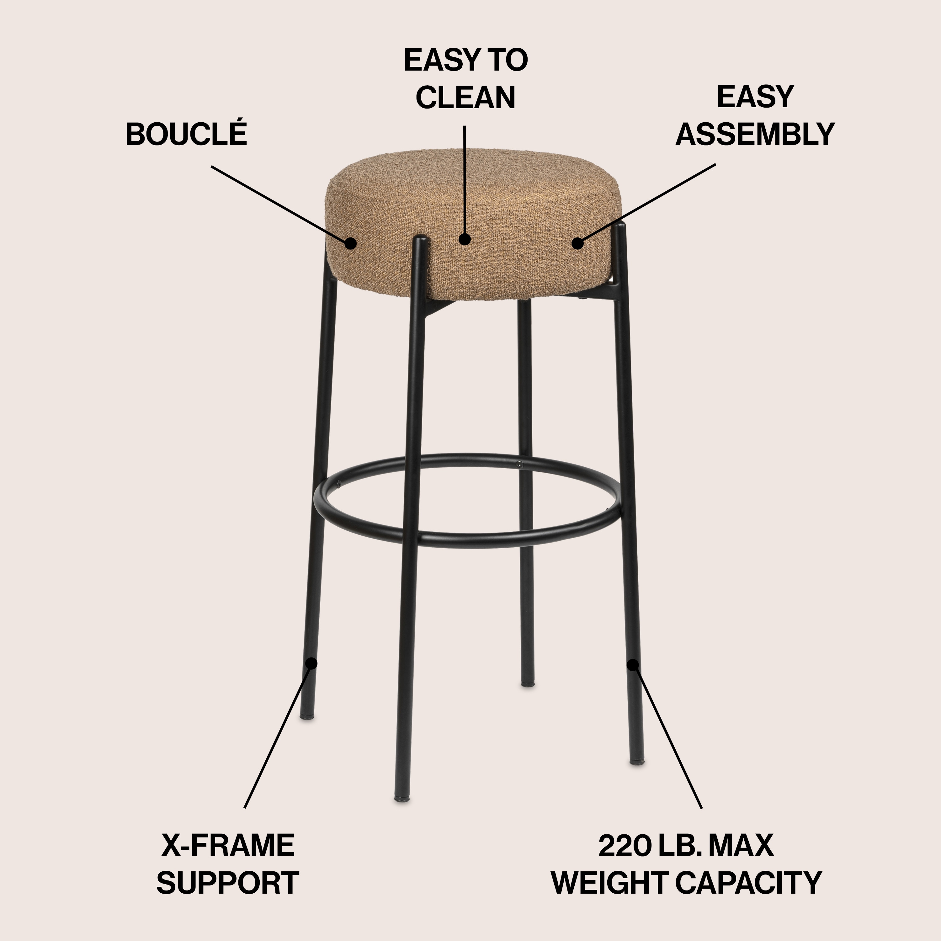 JONATHAN  Y BSL2000C stools - View #3