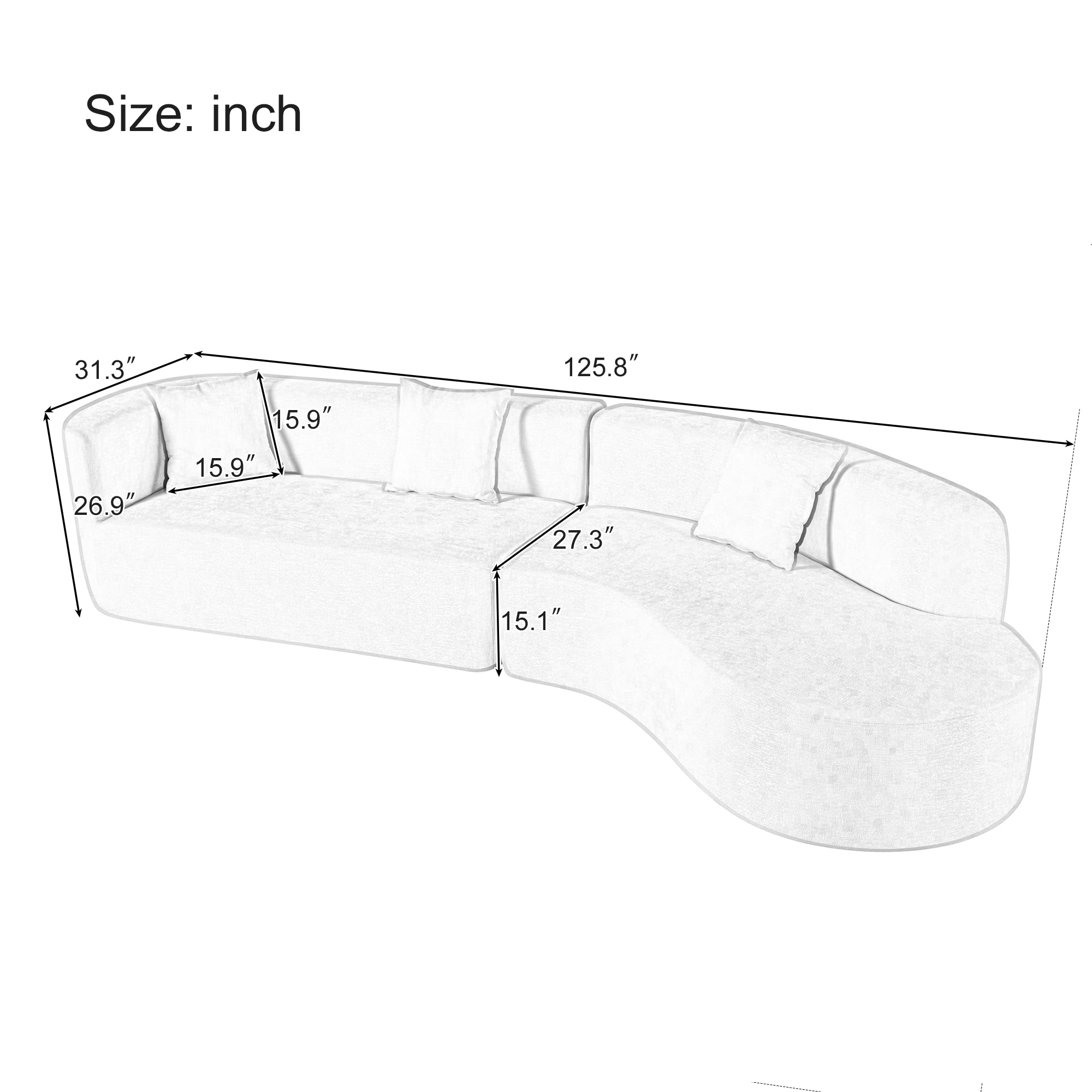 SINOFURN SYA020301GY Sofas-Loveseats - View #5