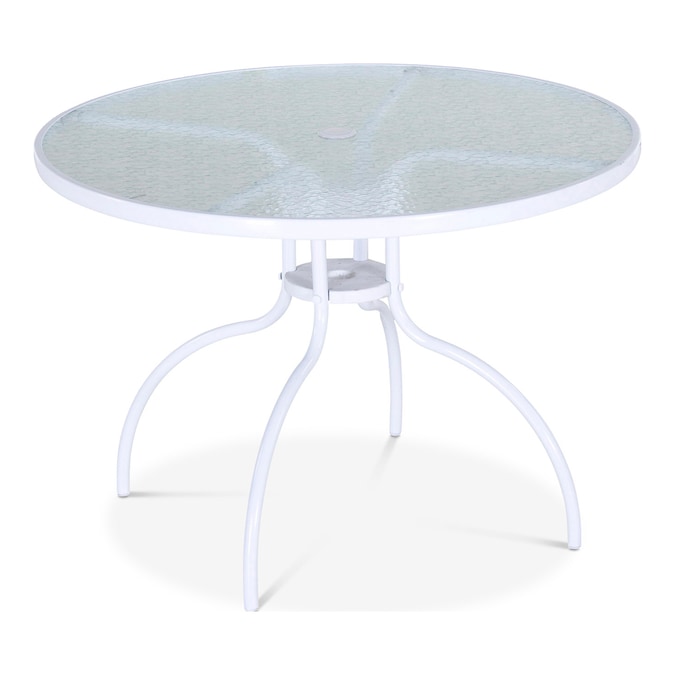 Outdoor Dining Table, Outdoor Round Dining Table With Umbrella Hole