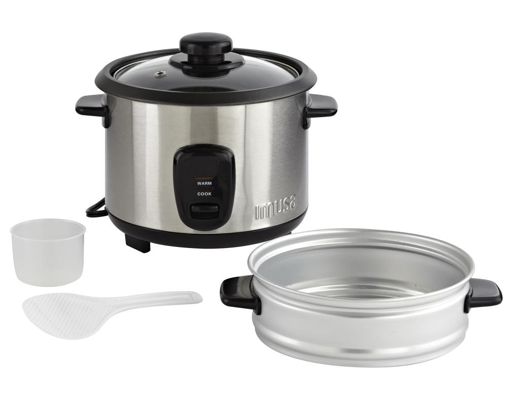 IMUSA GAU-00023 10-Cup Rice Cooker with Steam Tray