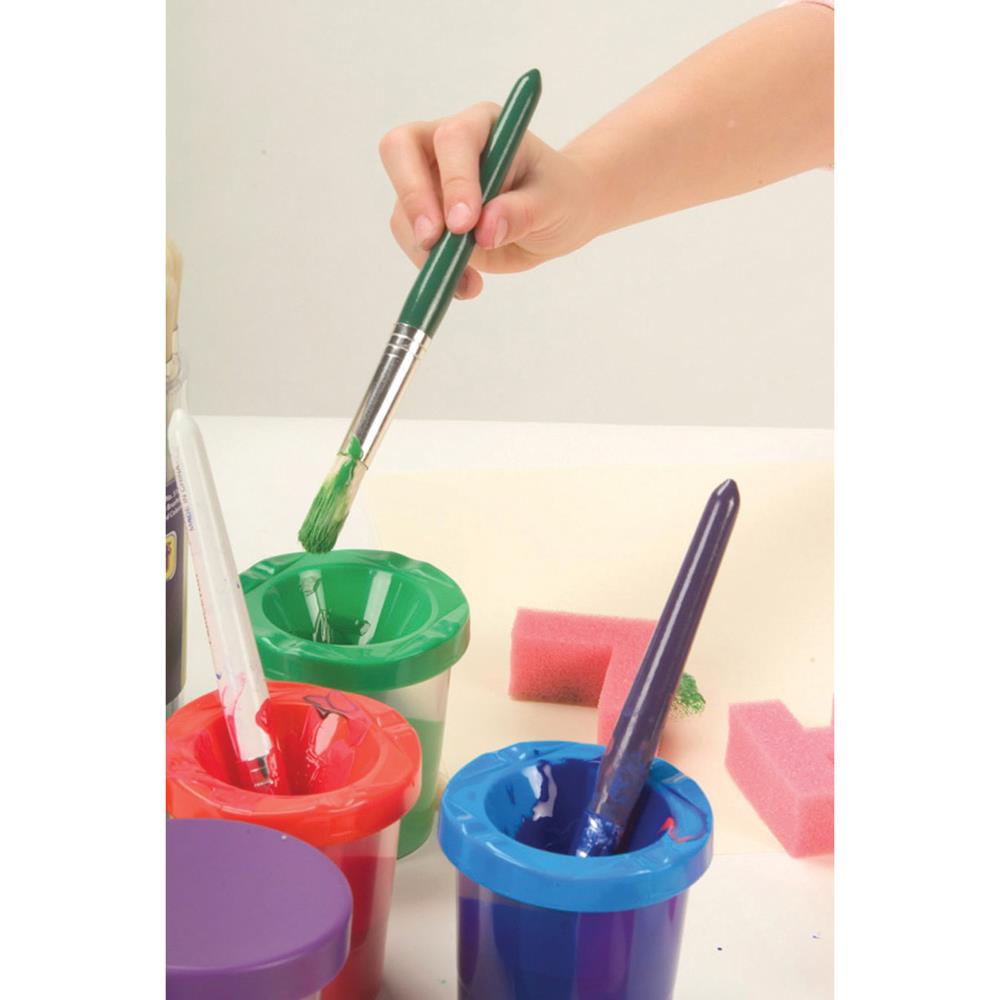 Creativity Street® Paint Cups with Brushes, 10 Assorted Colors, 7