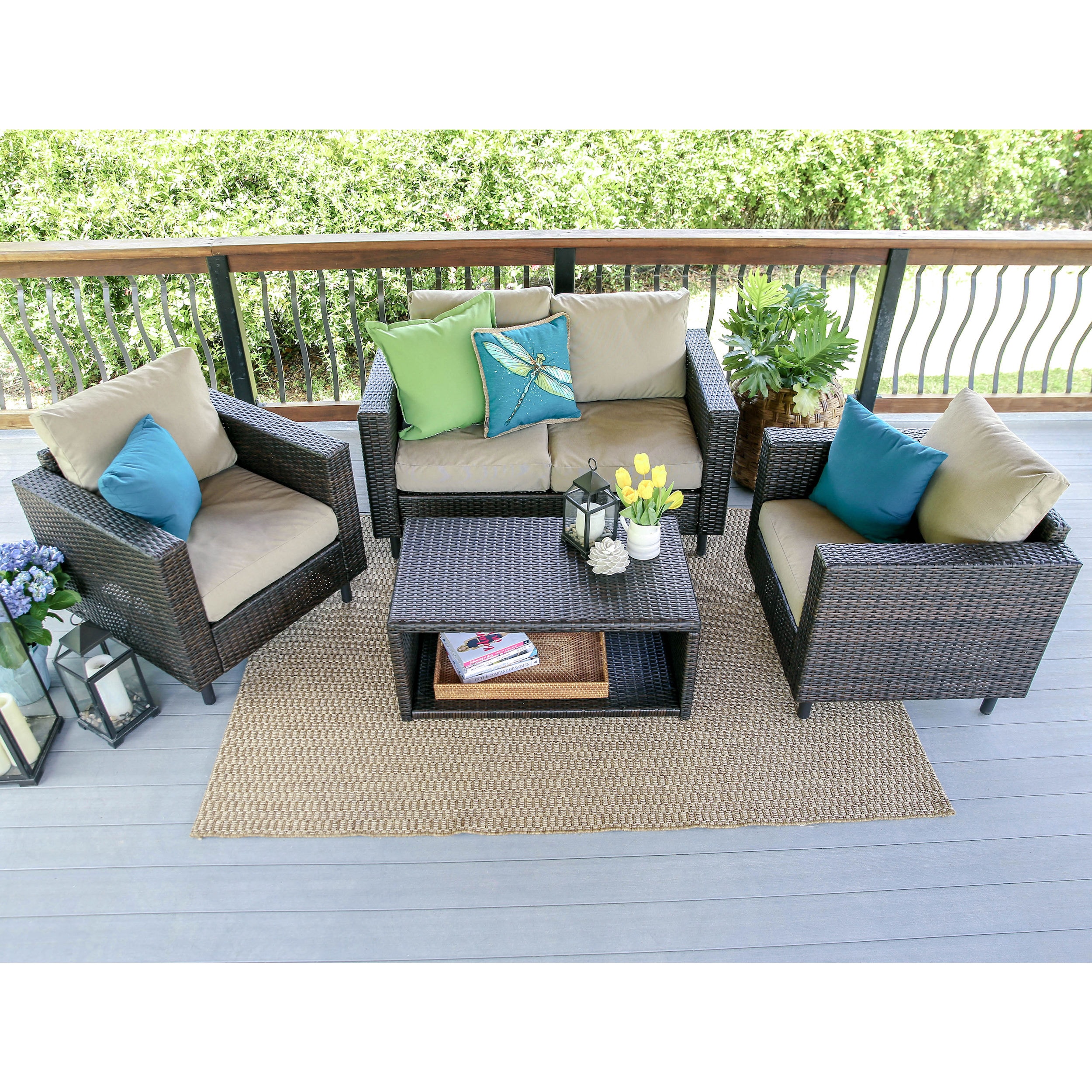 Leisure Made 104962-TAN Patio-Conversation-Sets - View #5